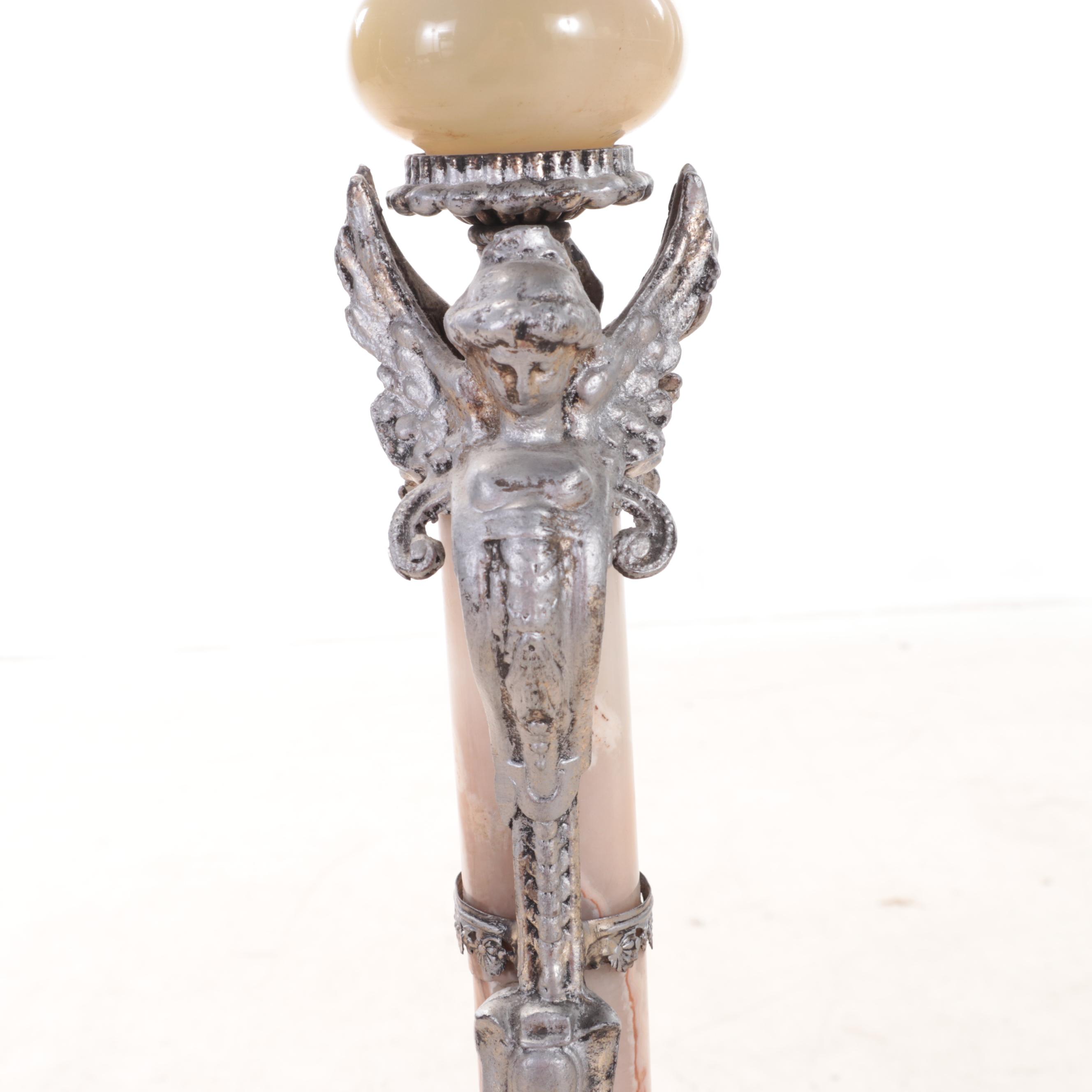 Victorian Style Cast Metal Faux Candelabra Floor Lamp, Early 20th Century