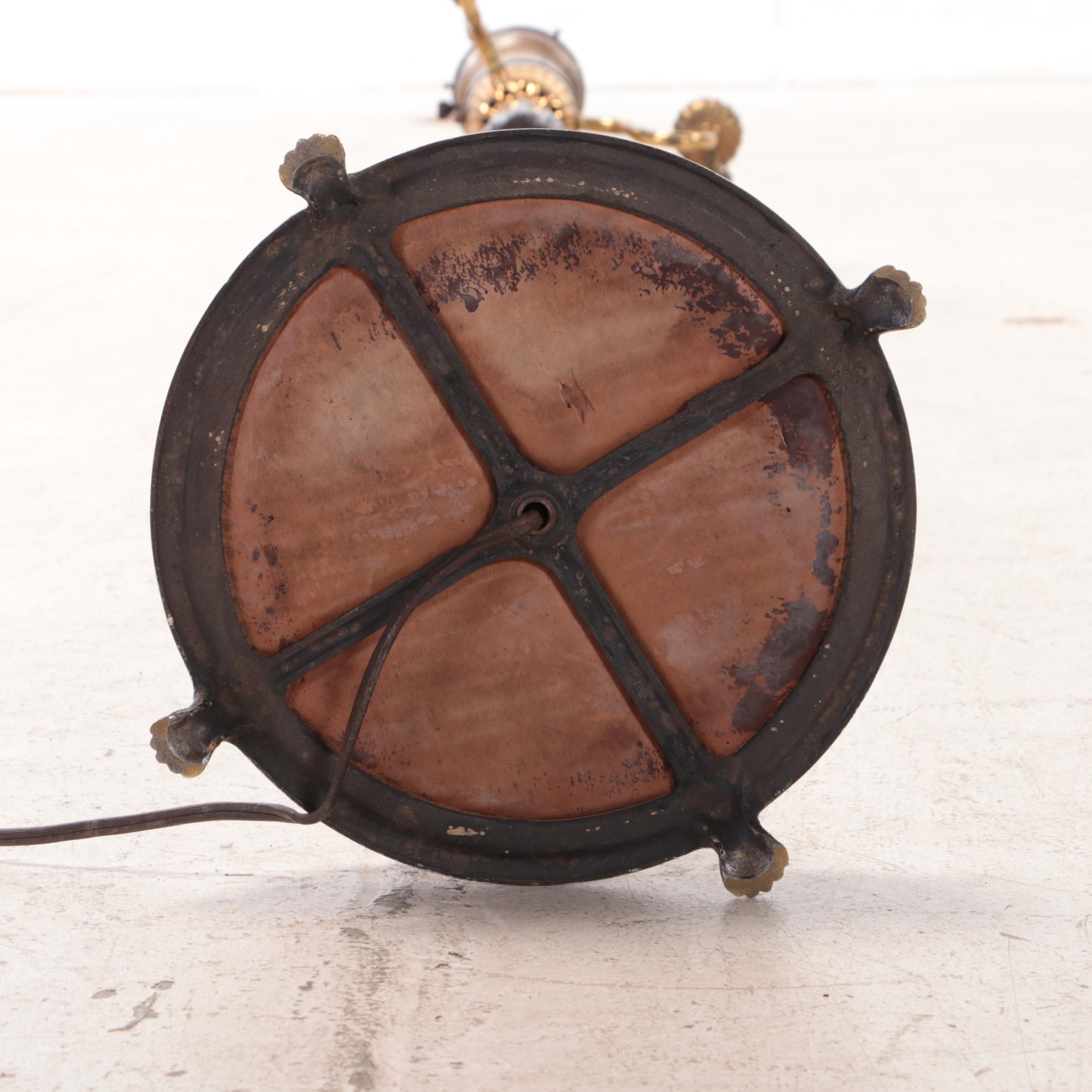 Victorian Style Cast Metal Faux Candelabra Floor Lamp, Early 20th Century