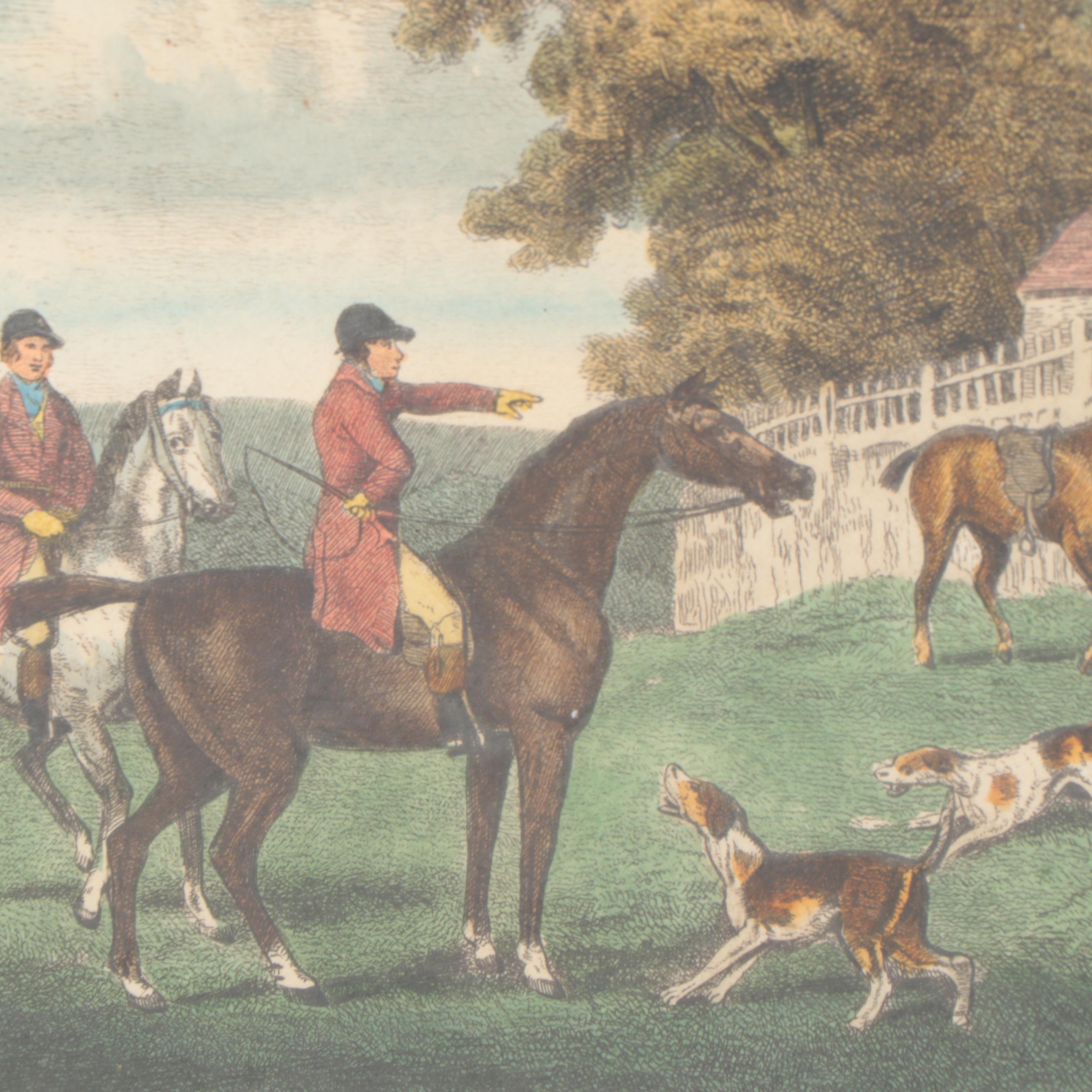 Hand-Colored Engravings After Samuel Howitt from Hare Hunting Series