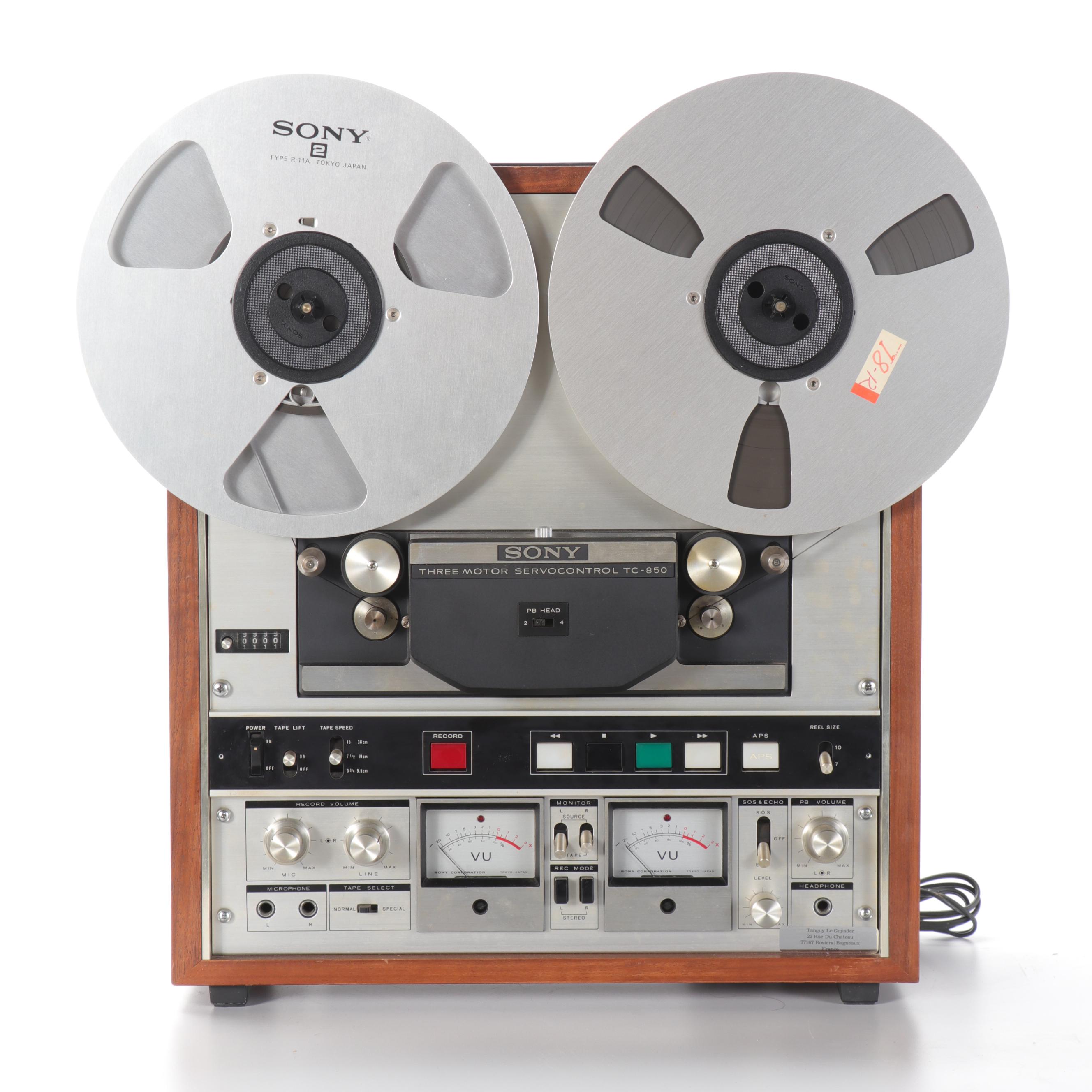 Sony Reel to Reel Tape Player/Recorder With Tape Reel Collection