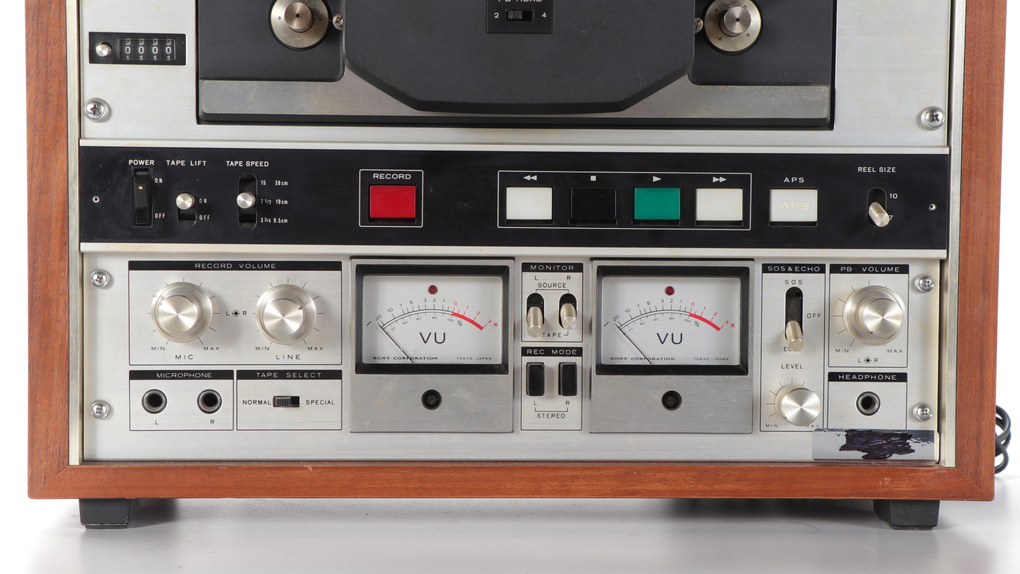 Sony Reel to Reel Tape Player/Recorder With Tape Reel Collection