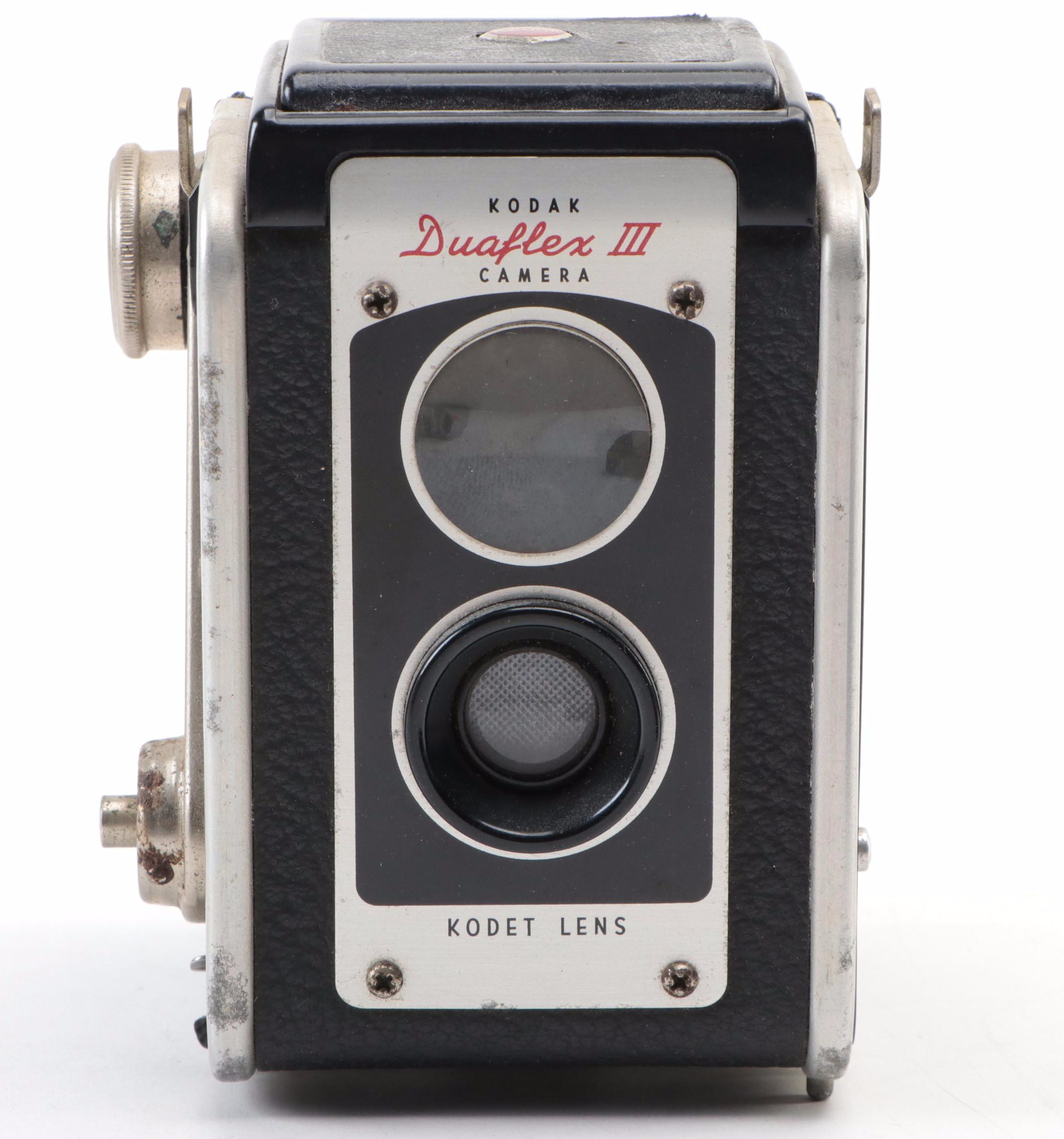 Kodak Duaflex, Kodak 35 and Automatic 35F Cameras With Ektron II Flash