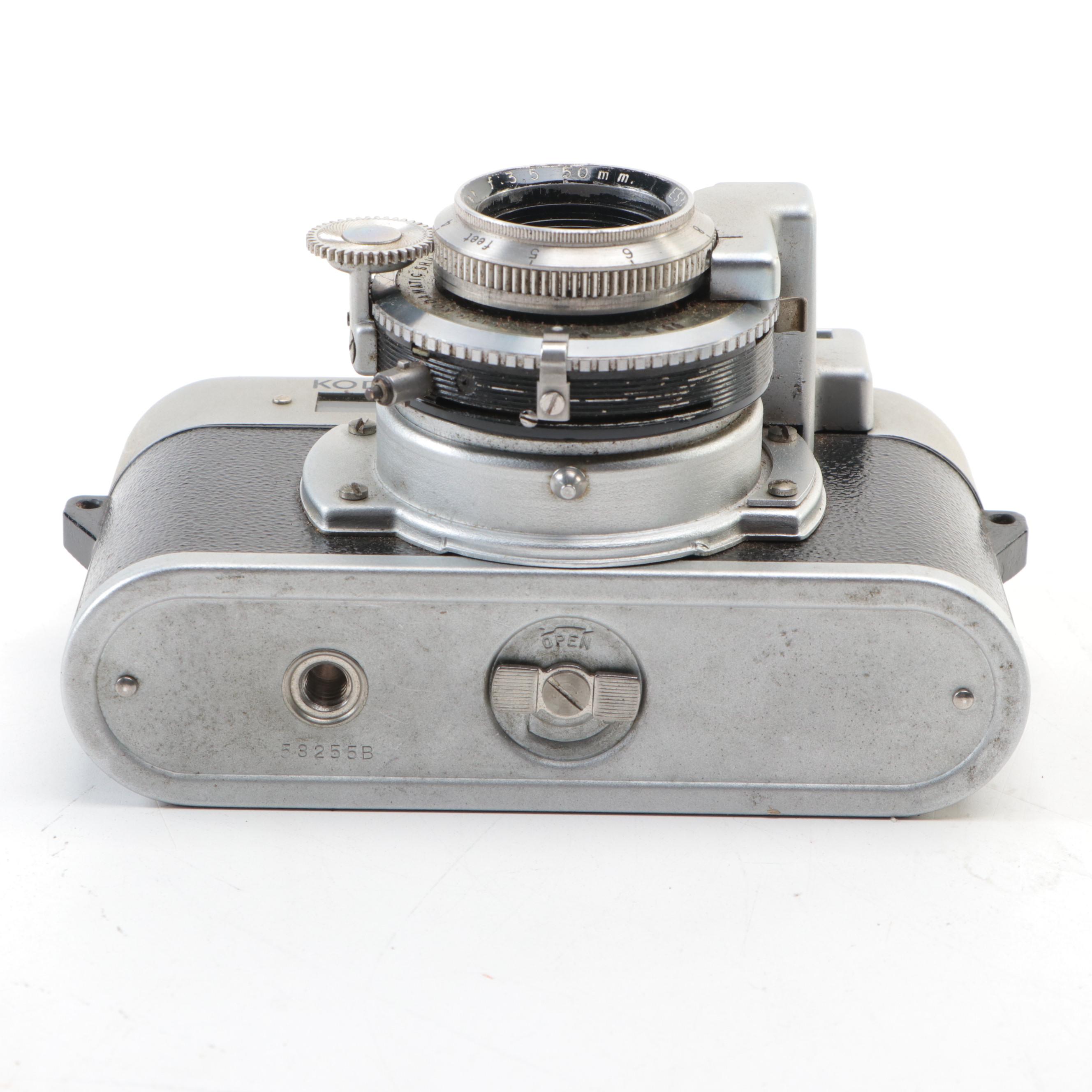 Kodak Duaflex, Kodak 35 and Automatic 35F Cameras With Ektron II Flash