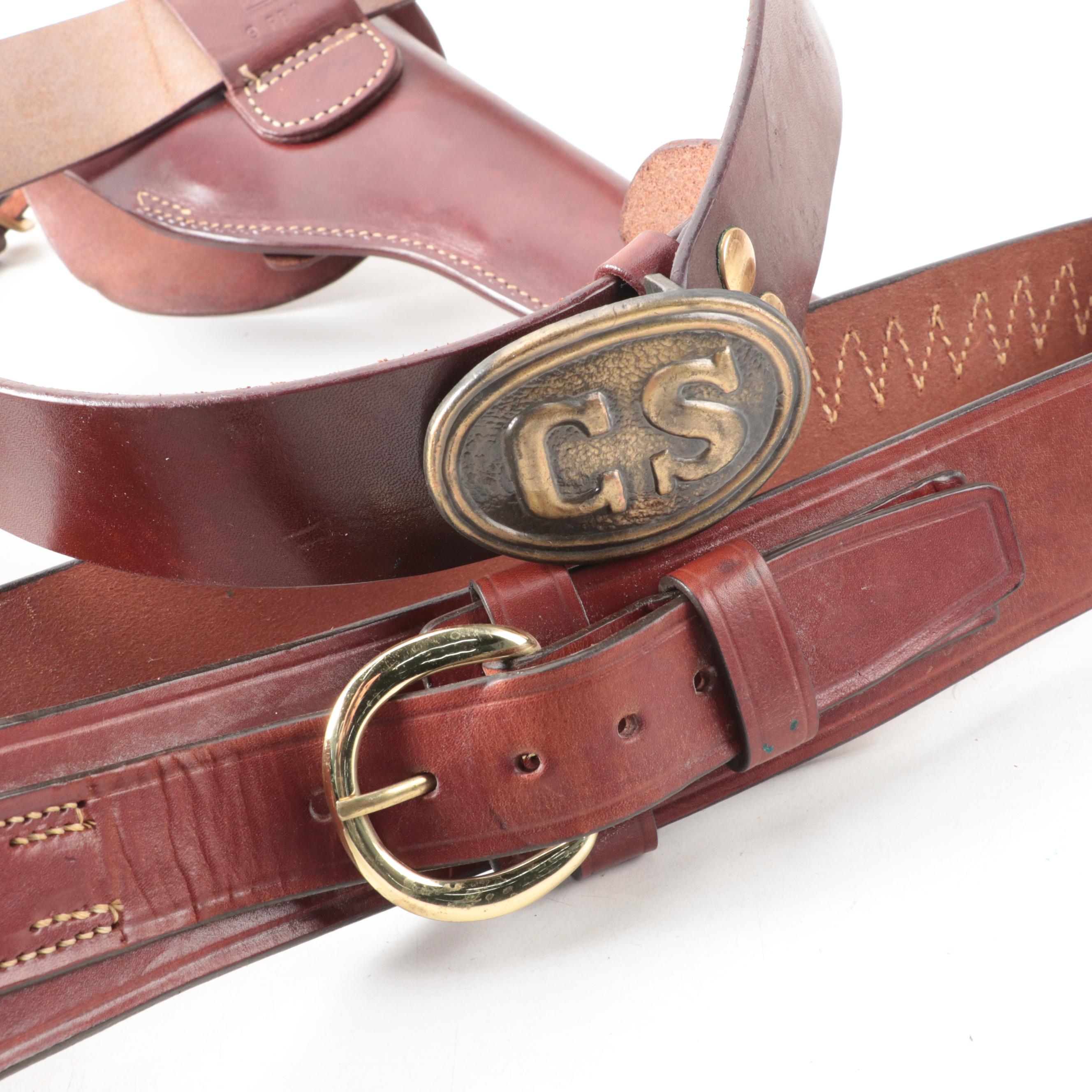 Triple K with Other Leather Gun Holster Belts and Rifle Holster