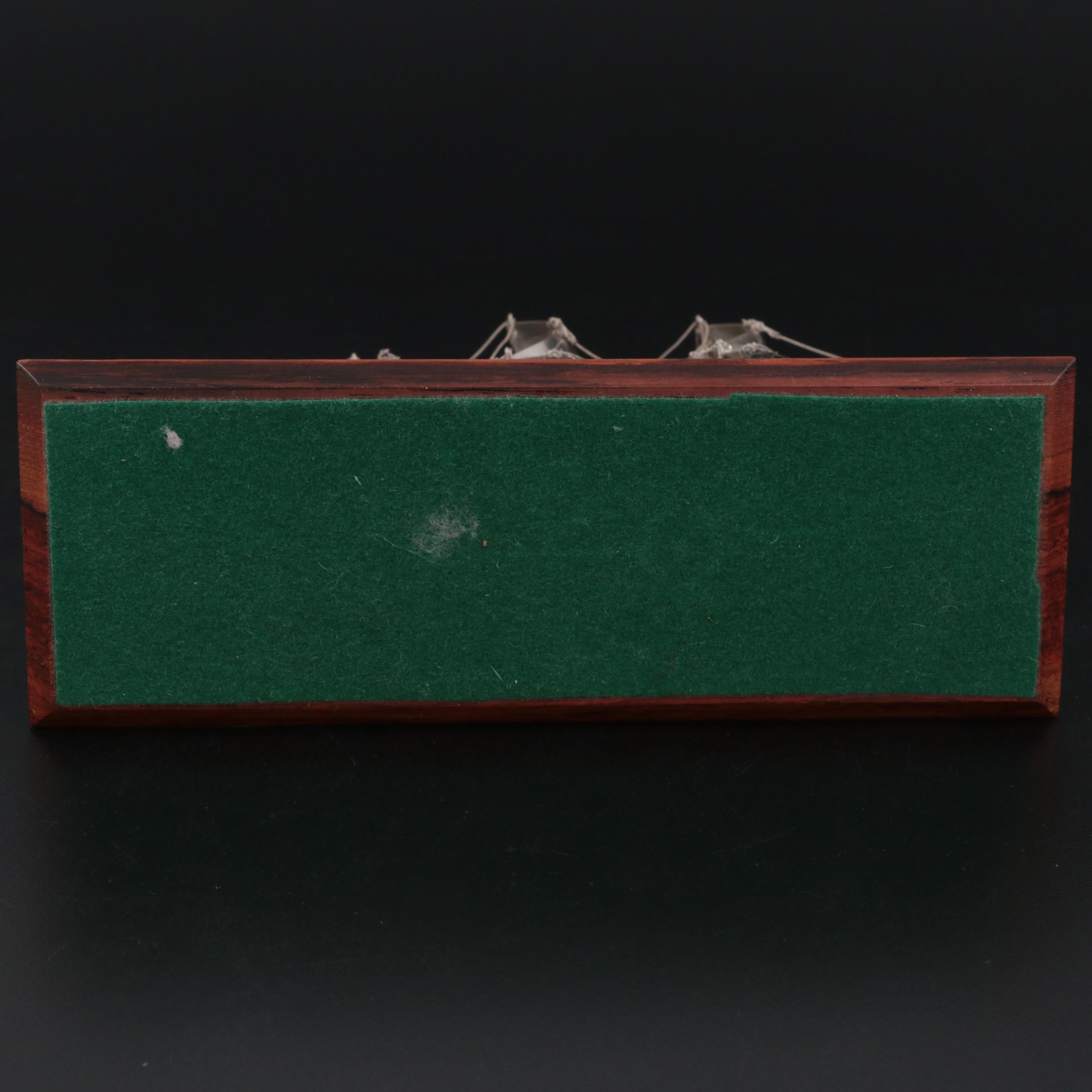 H. Hooykaas Dutch 833 Silver Three-Masted Model Ship, 1959