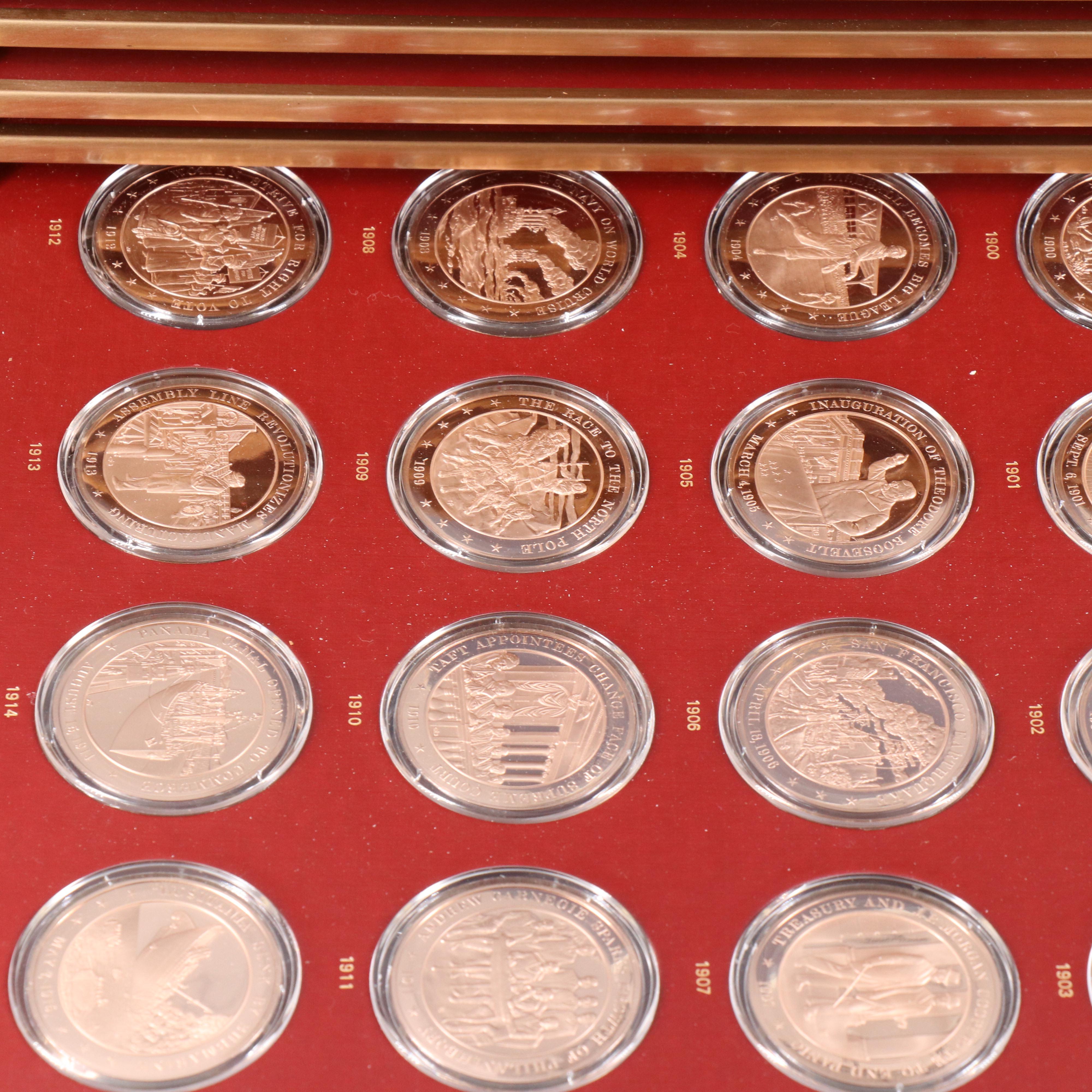 The Franklin Mint "History of the United States" Bronze Medal Set