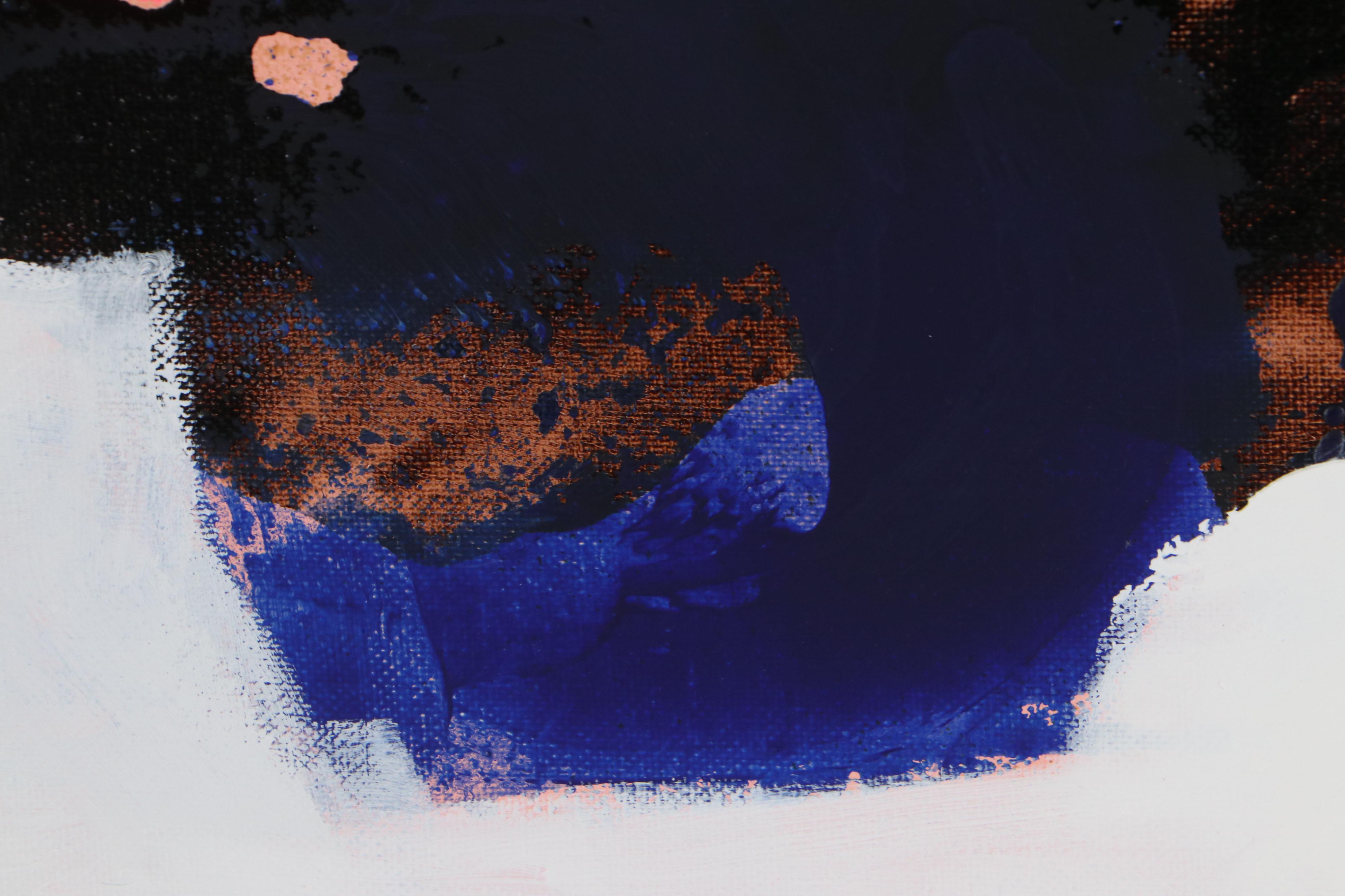 Milagros Pongo Abstract Mixed Media Painting "Torito," 21st Century