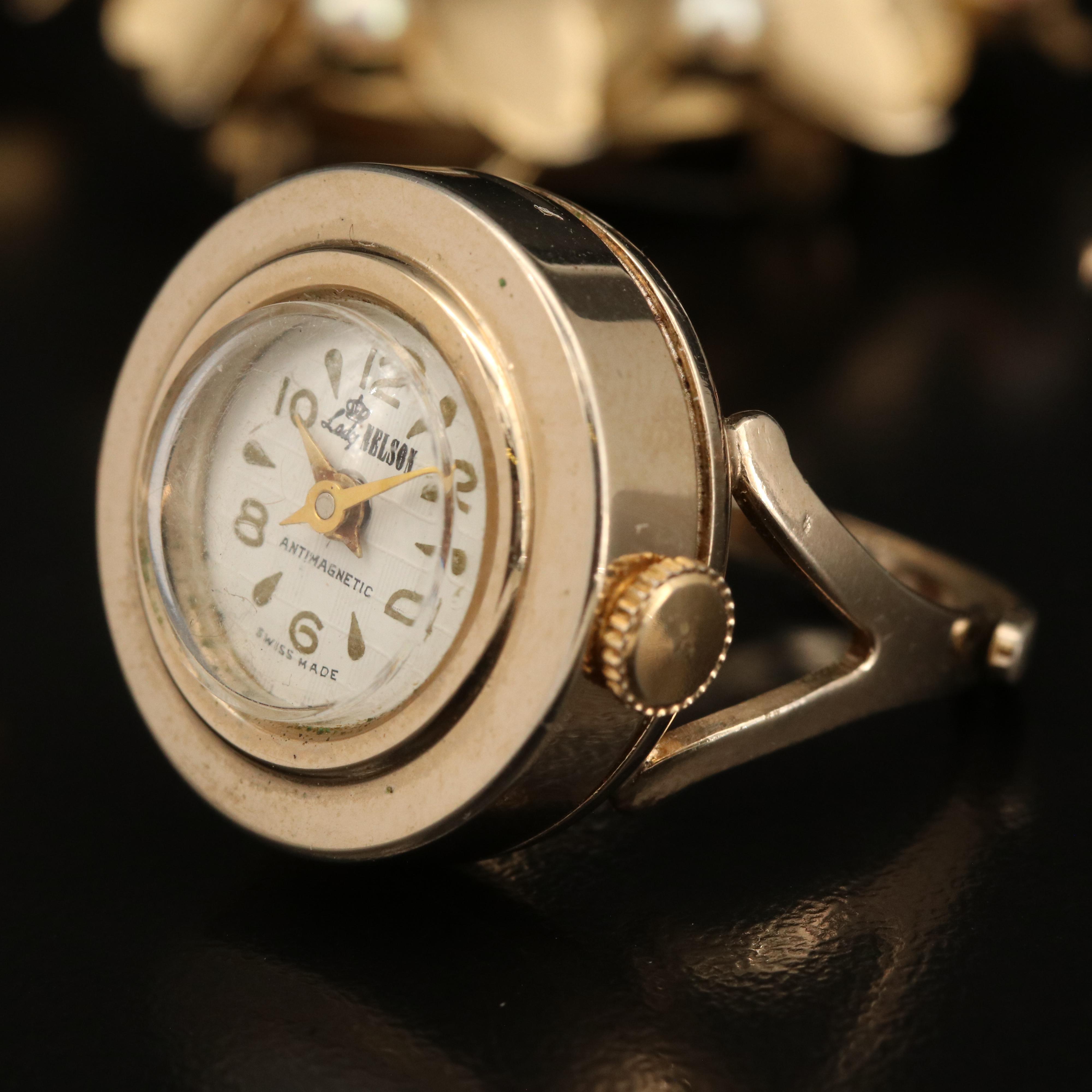 Seven Vintage Watch Pins and Ring