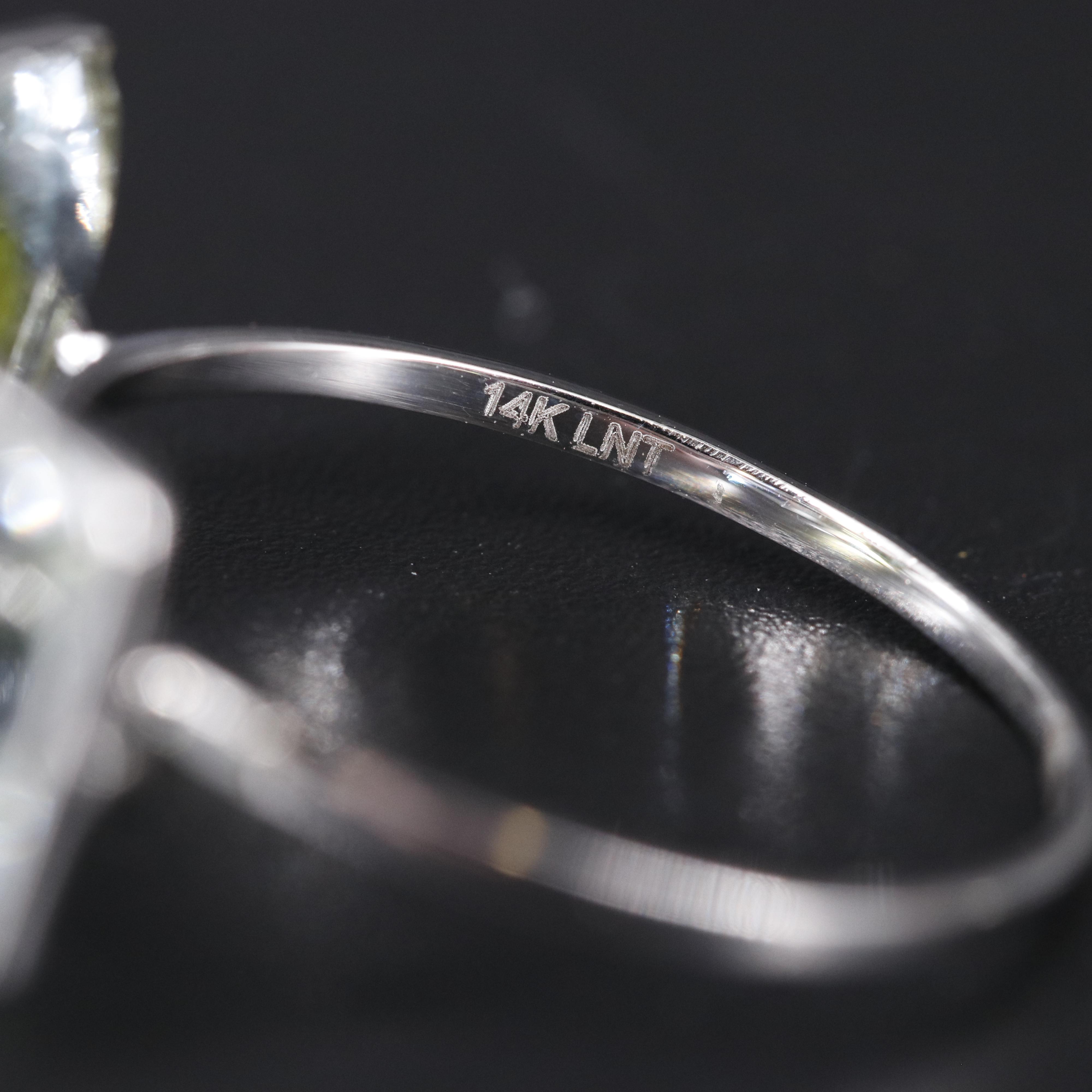 14K Peridot and Aquamarine Ring