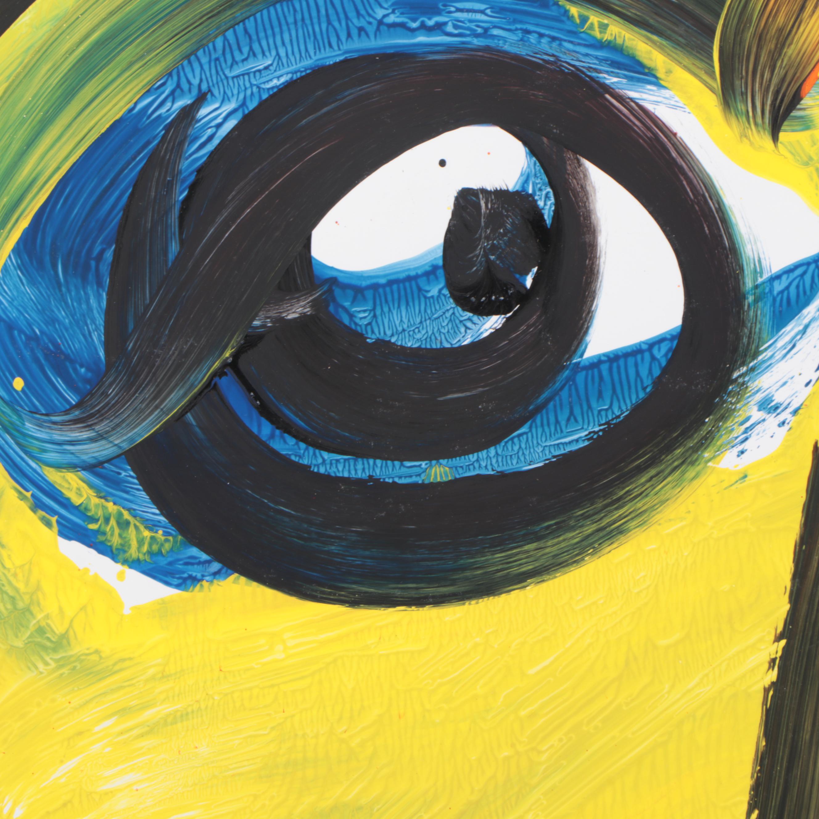 Peter Keil Abstract Portrait Acrylic Painting