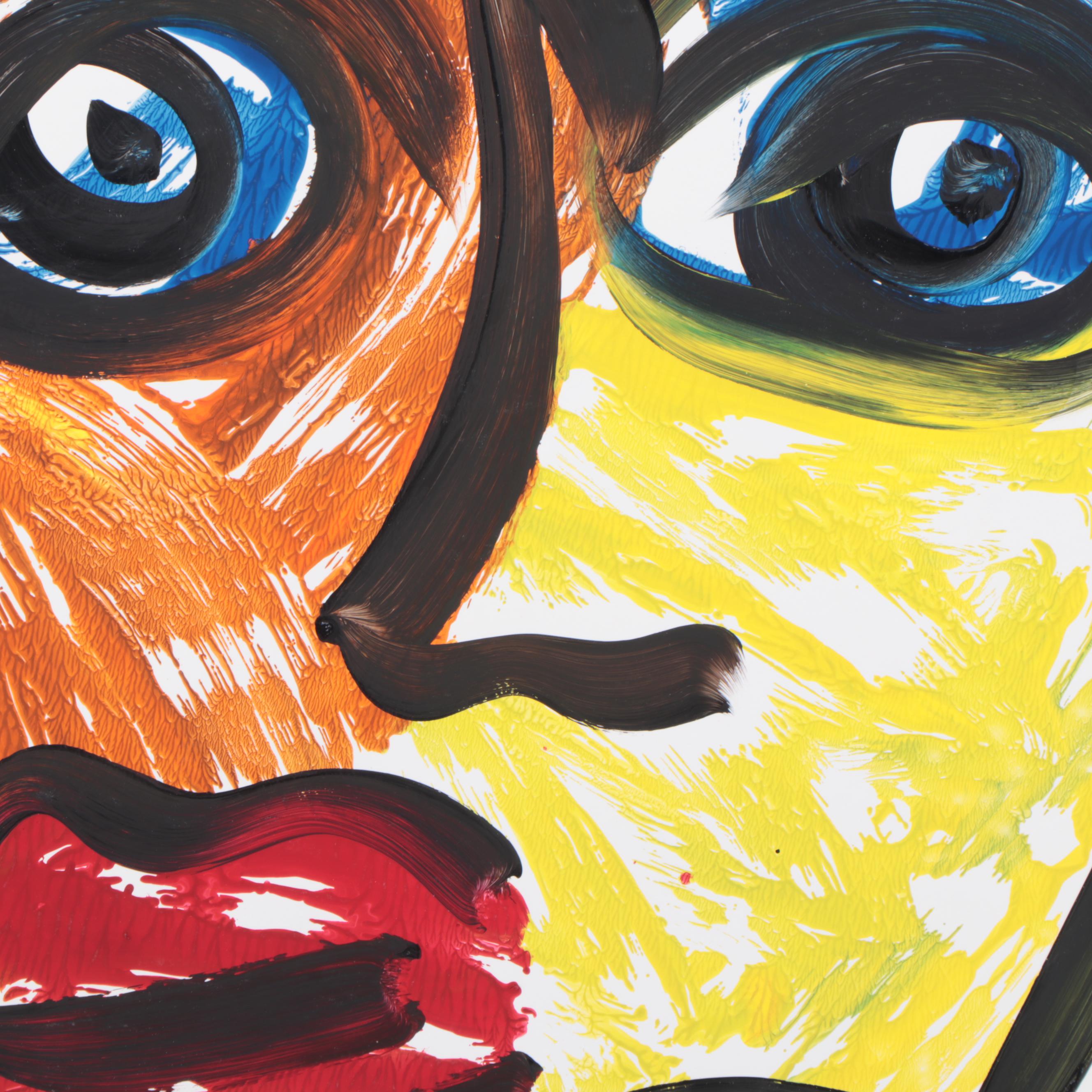 Peter Keil Abstract Portrait Acrylic Painting