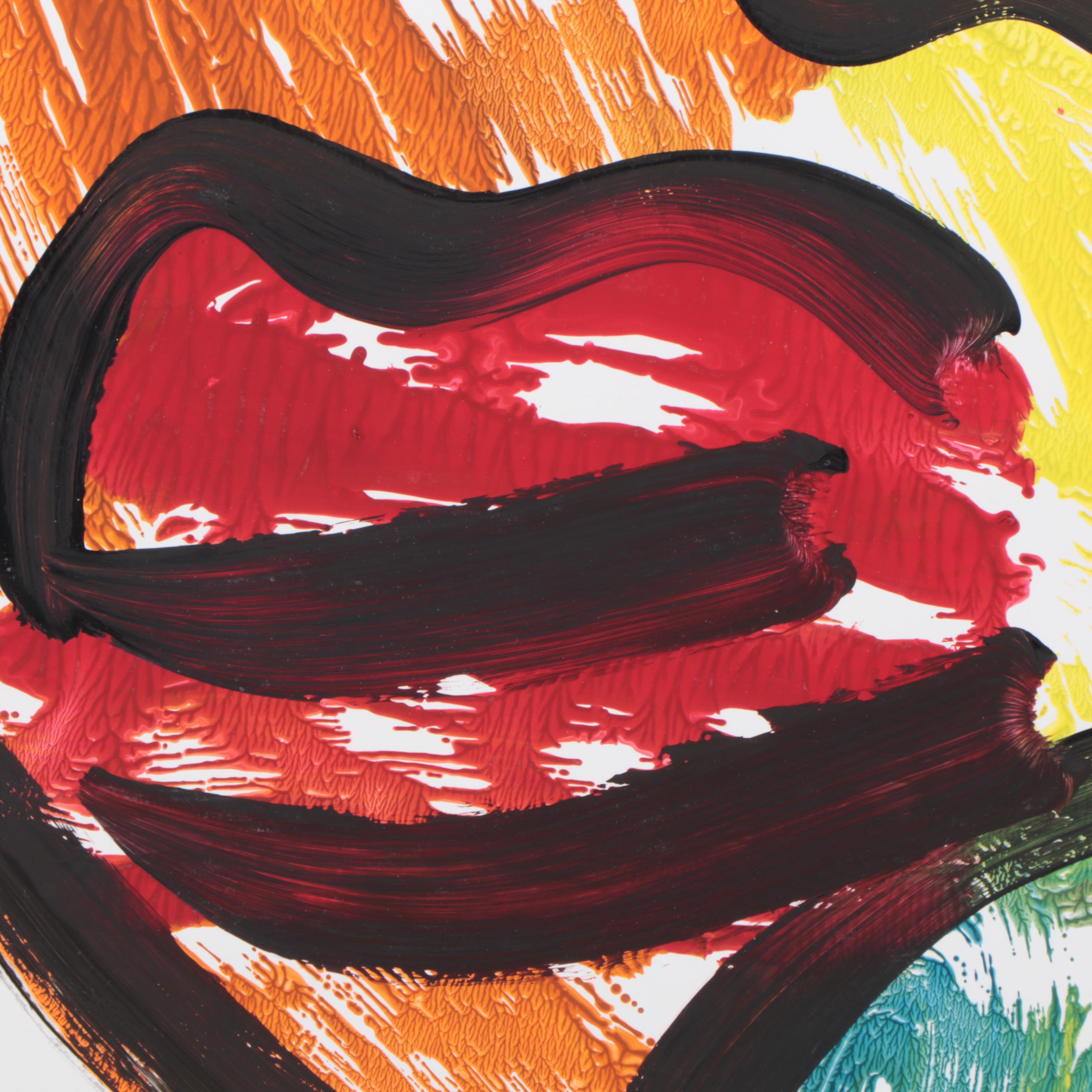 Peter Keil Abstract Portrait Acrylic Painting