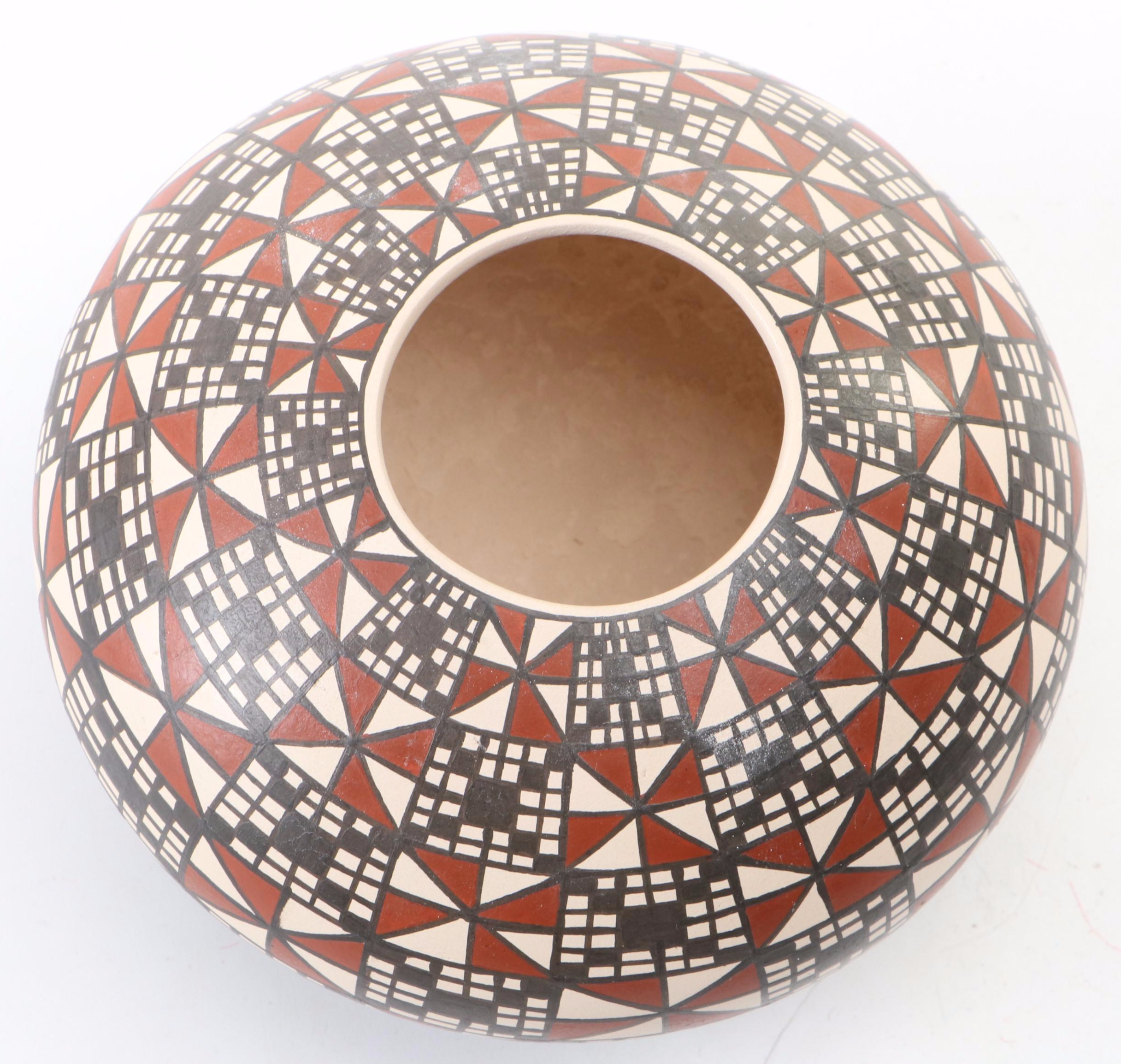 Signed Rosa Loya Signed Mata Ortiz Pottery Polychrome Vessel