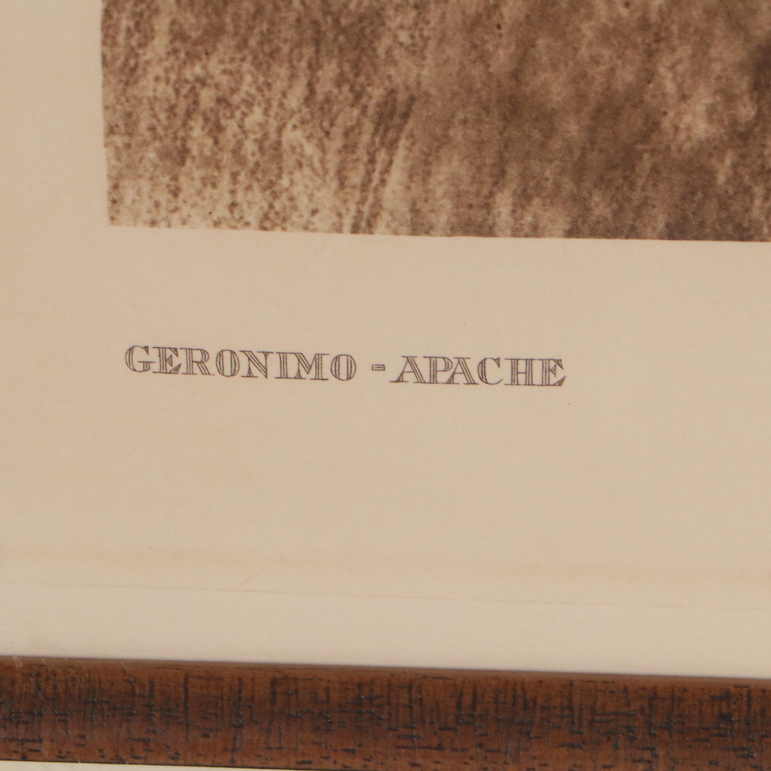 Photogravure After Edward S. Curtis "Geronimo - Apache"