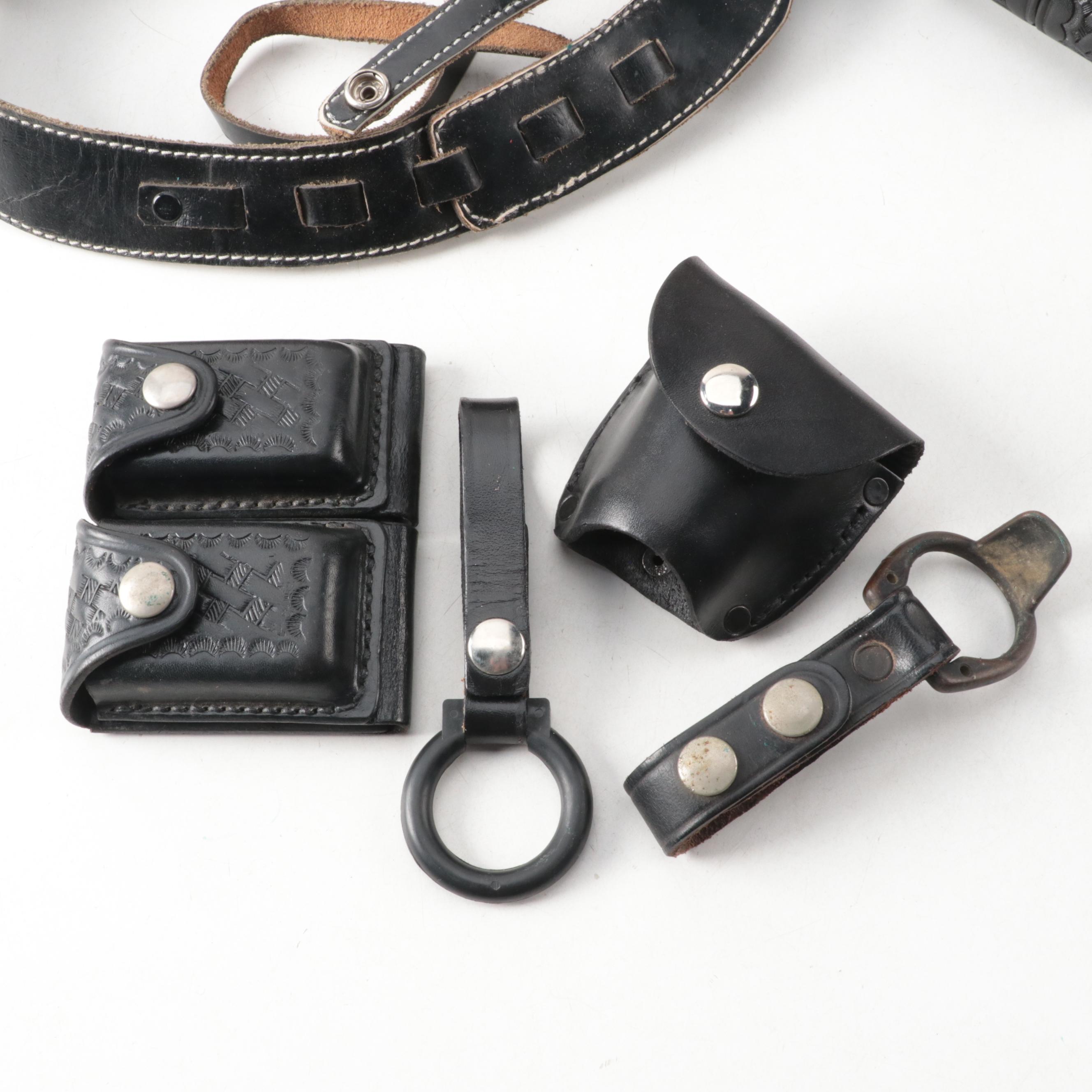 Safariland with Other Leather Holsters, Ammo Pouches, Baton Holders and More