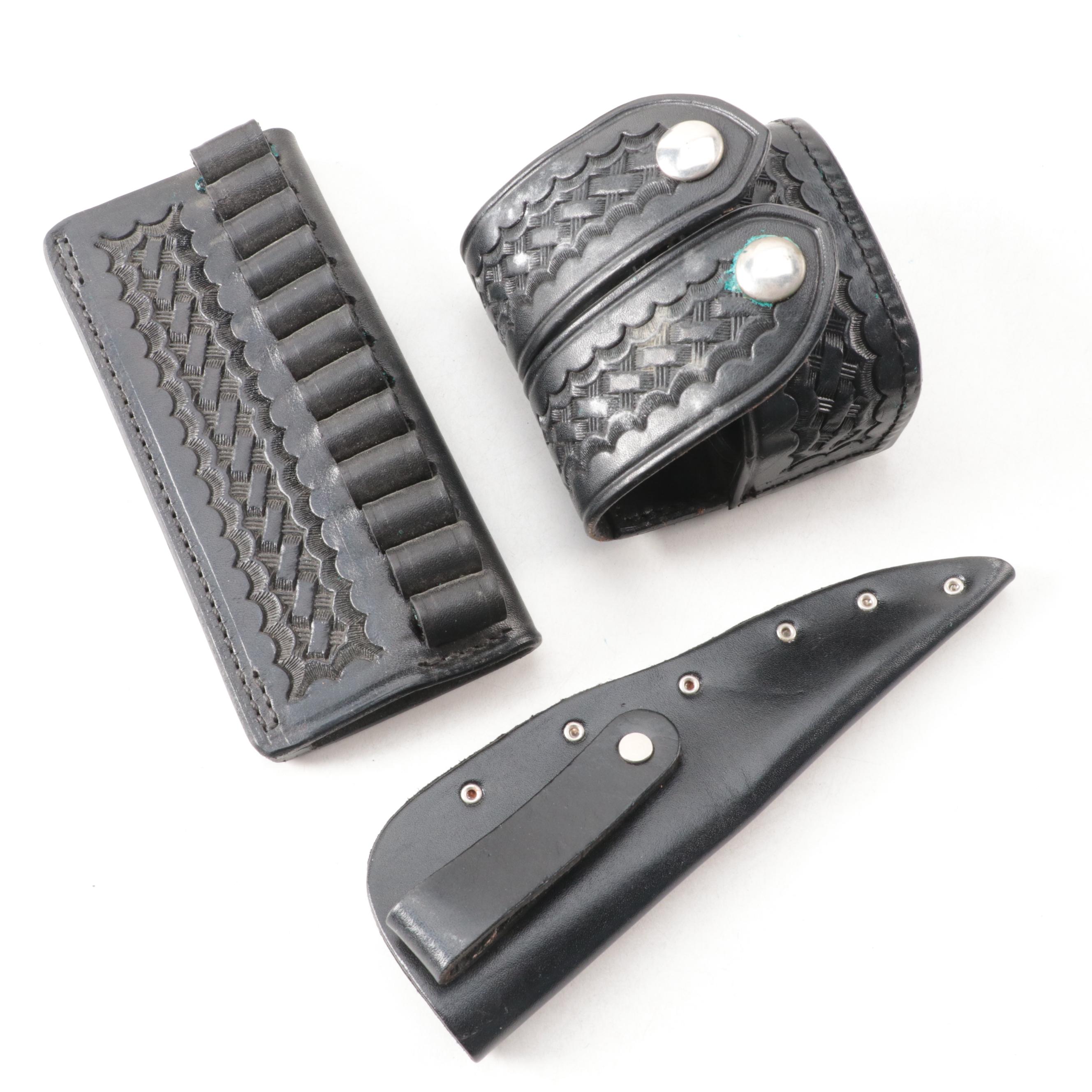 Safariland with Other Leather Holsters, Ammo Pouches, Baton Holders and More