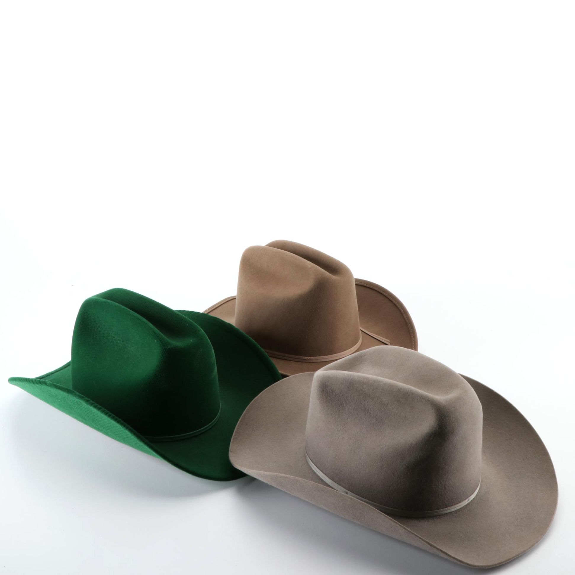 Eddy Bros., Bailey and Moore Hat Co. Stockman Crease Western Hats