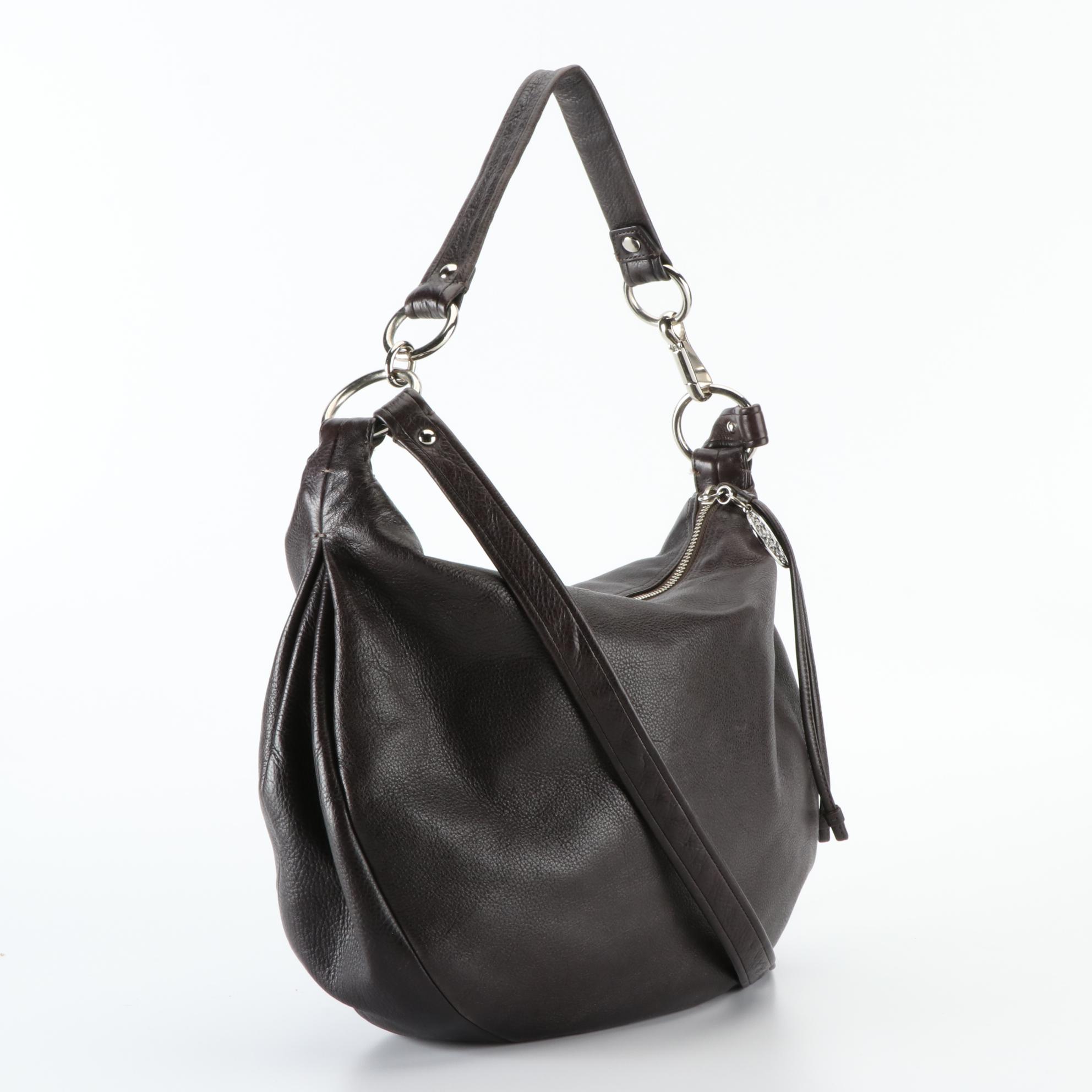 Coach Ali Hobo Two-Way Bag in Black Full Grain Leather