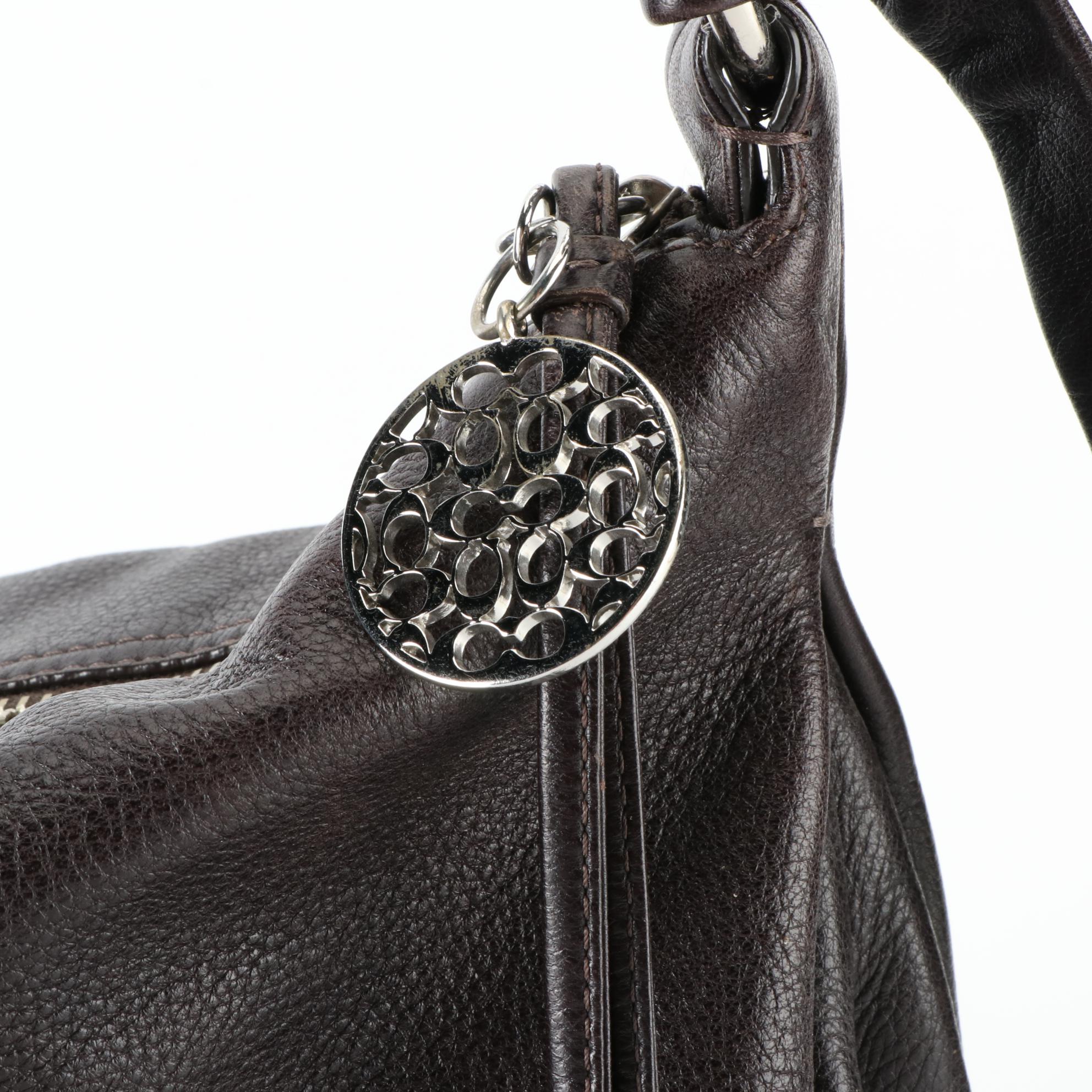 Coach Ali Hobo Two-Way Bag in Black Full Grain Leather