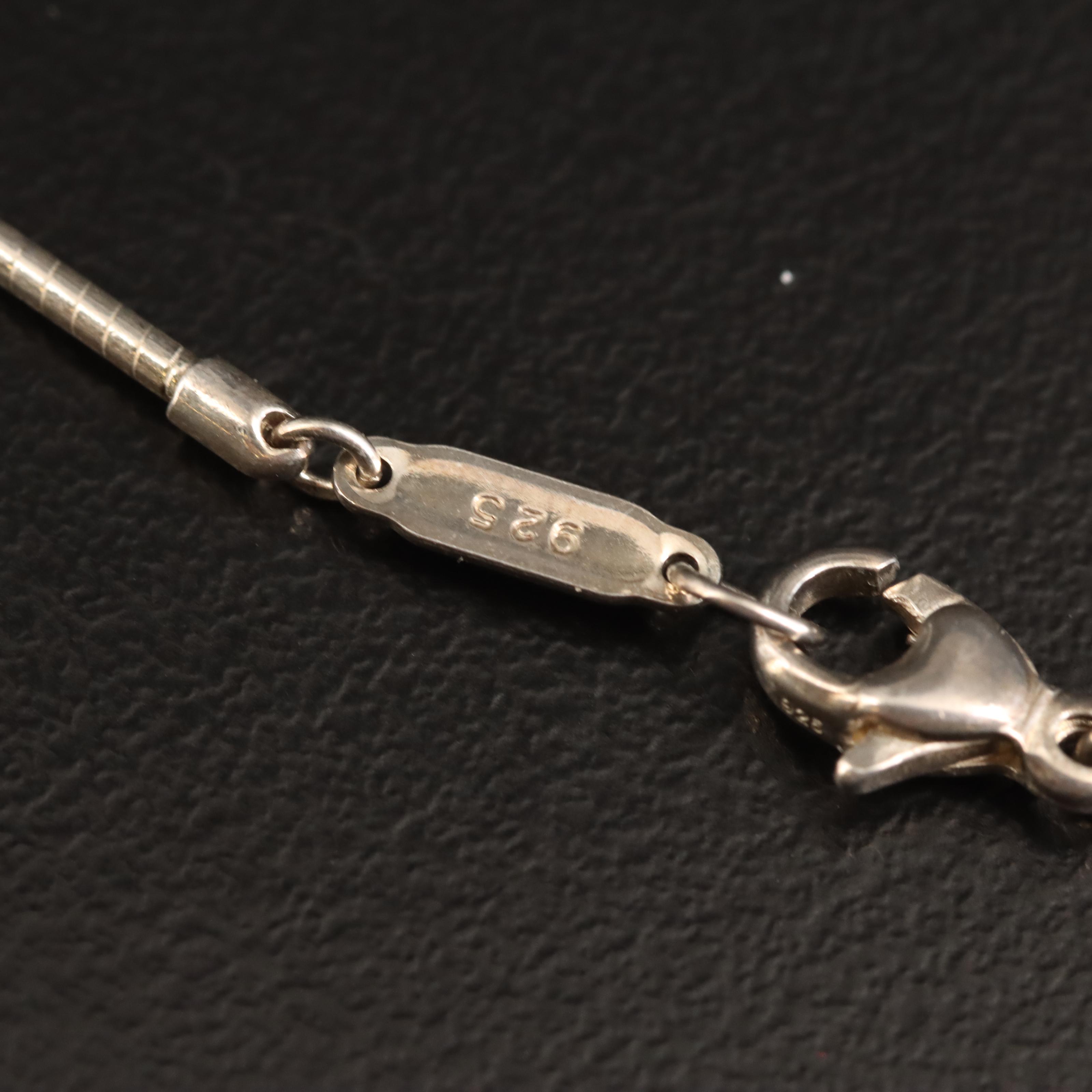 Tiffany & Co. "Stencil" Sterling Heart Pendant Necklace