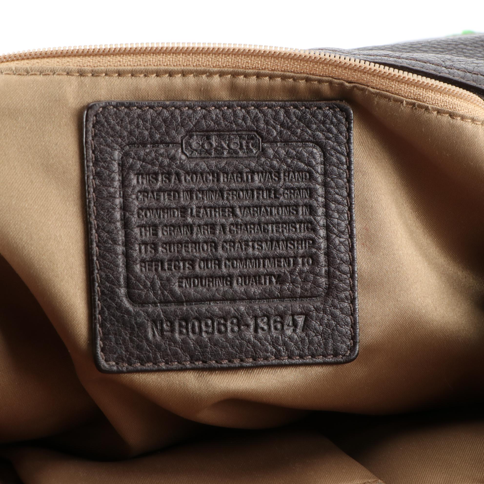 Coach Ali Hobo Two-Way Bag in Black Full Grain Leather