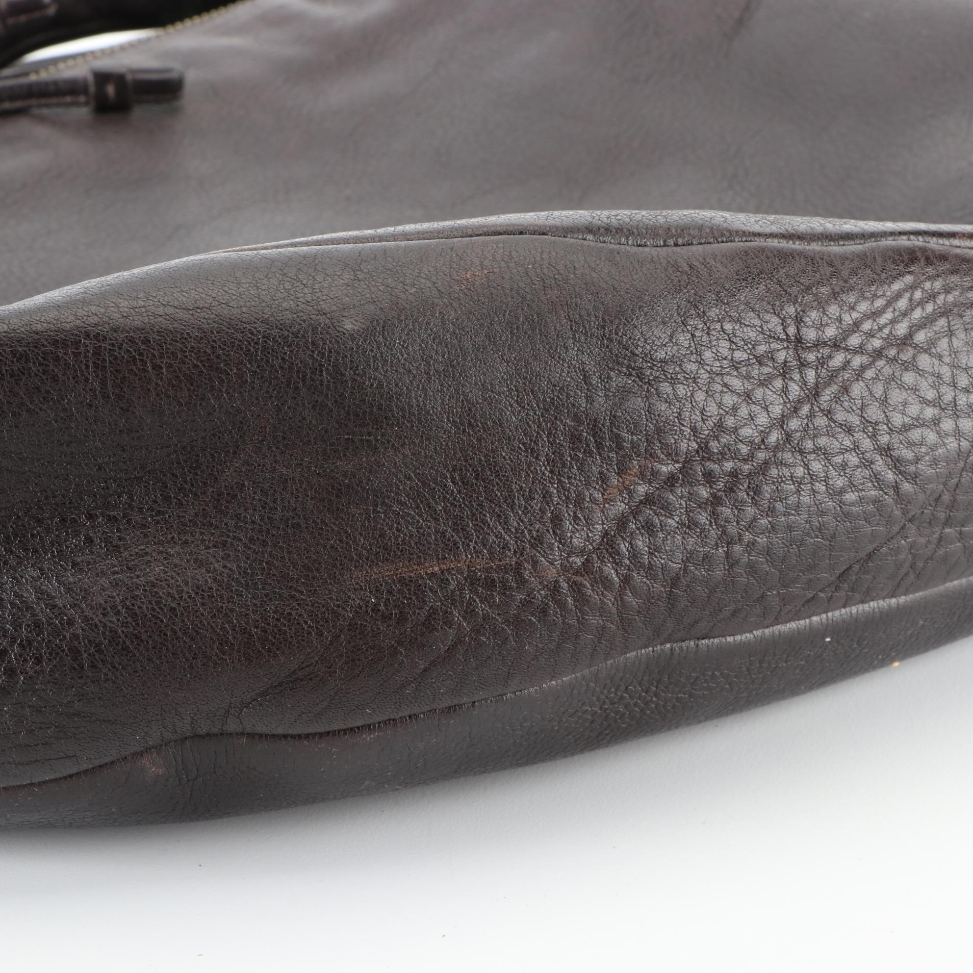 Coach Ali Hobo Two-Way Bag in Black Full Grain Leather