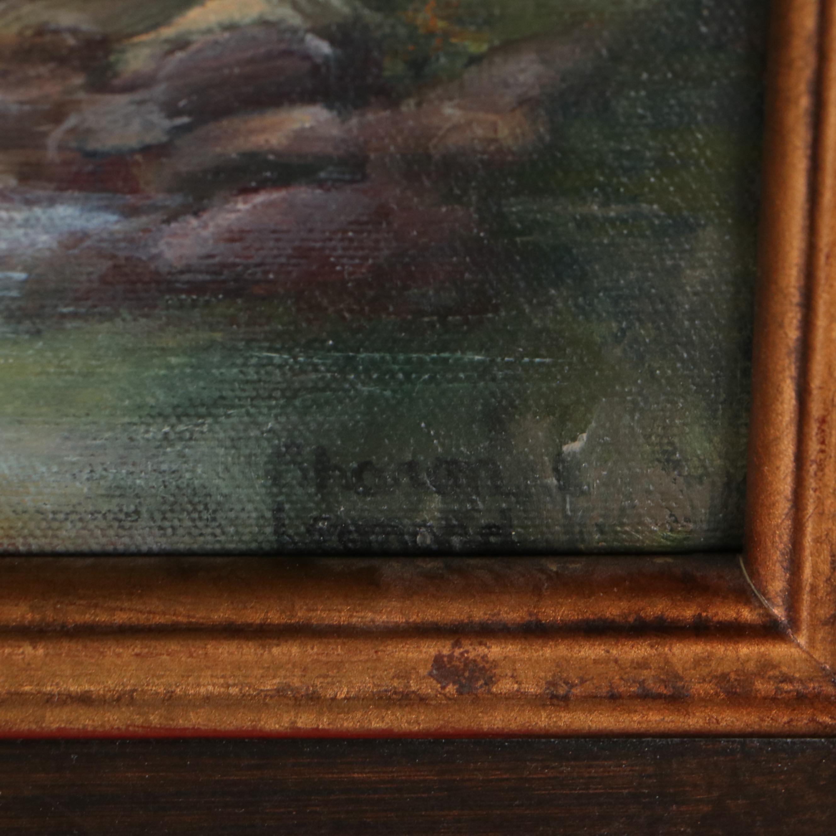 Sharon Leonard Oil Painting of Forest, 21st Century