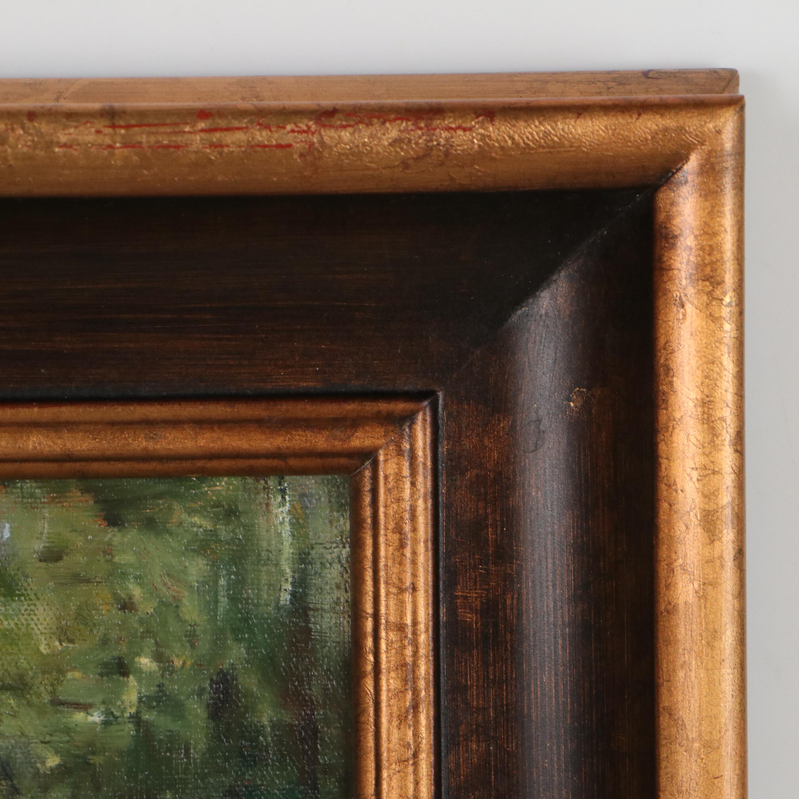 Sharon Leonard Oil Painting of Forest, 21st Century