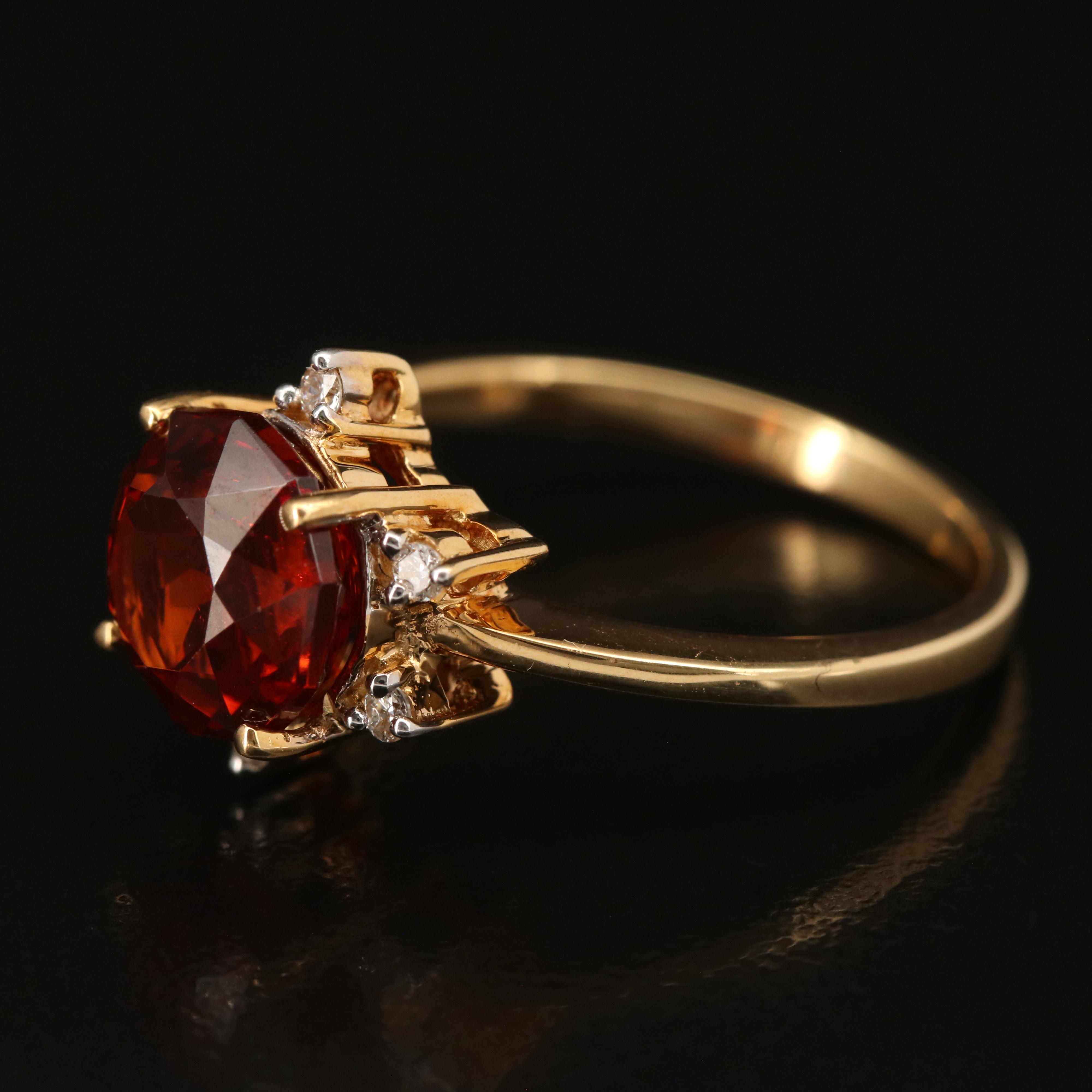 Amayani 18K Spessartine and Diamond Ring