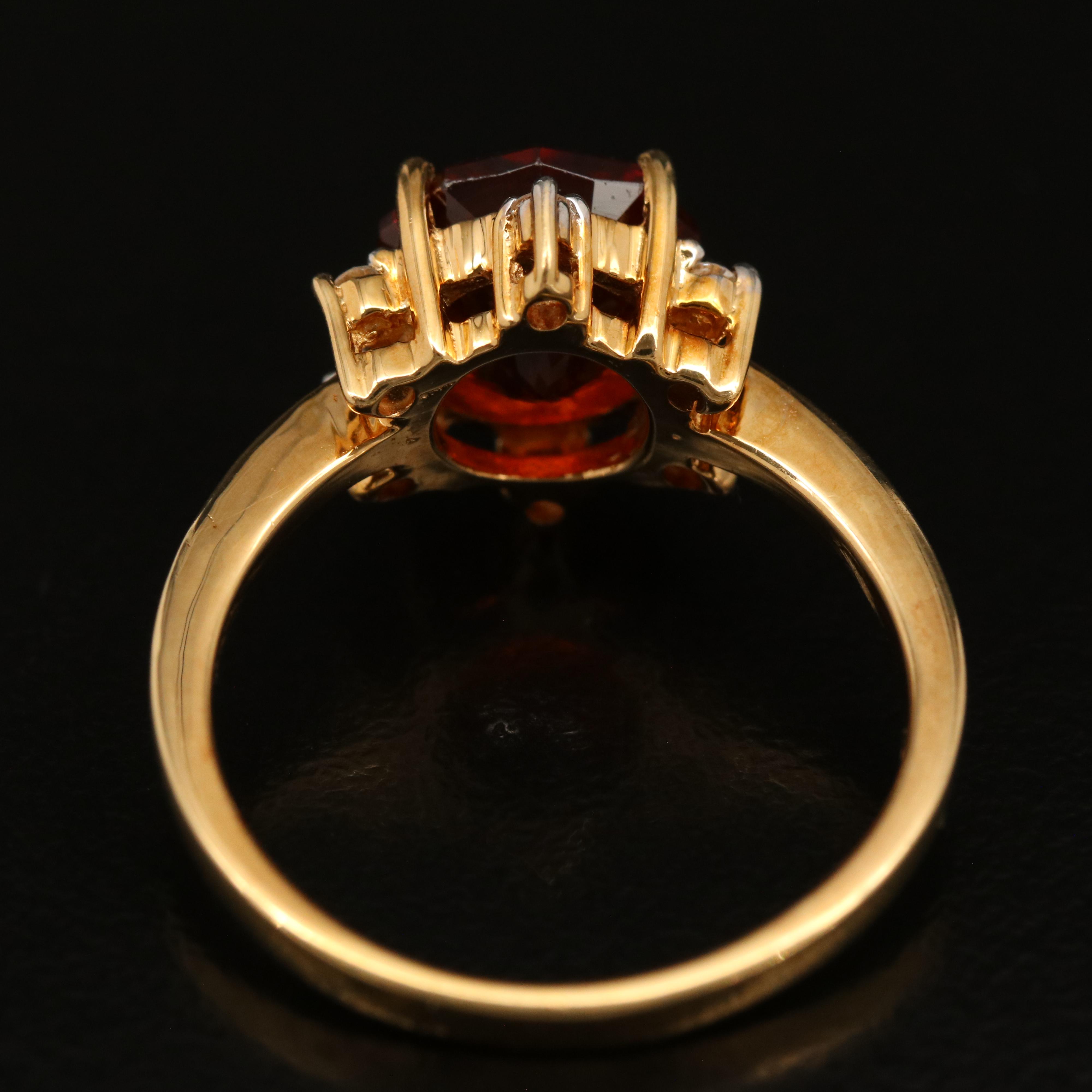 Amayani 18K Spessartine and Diamond Ring