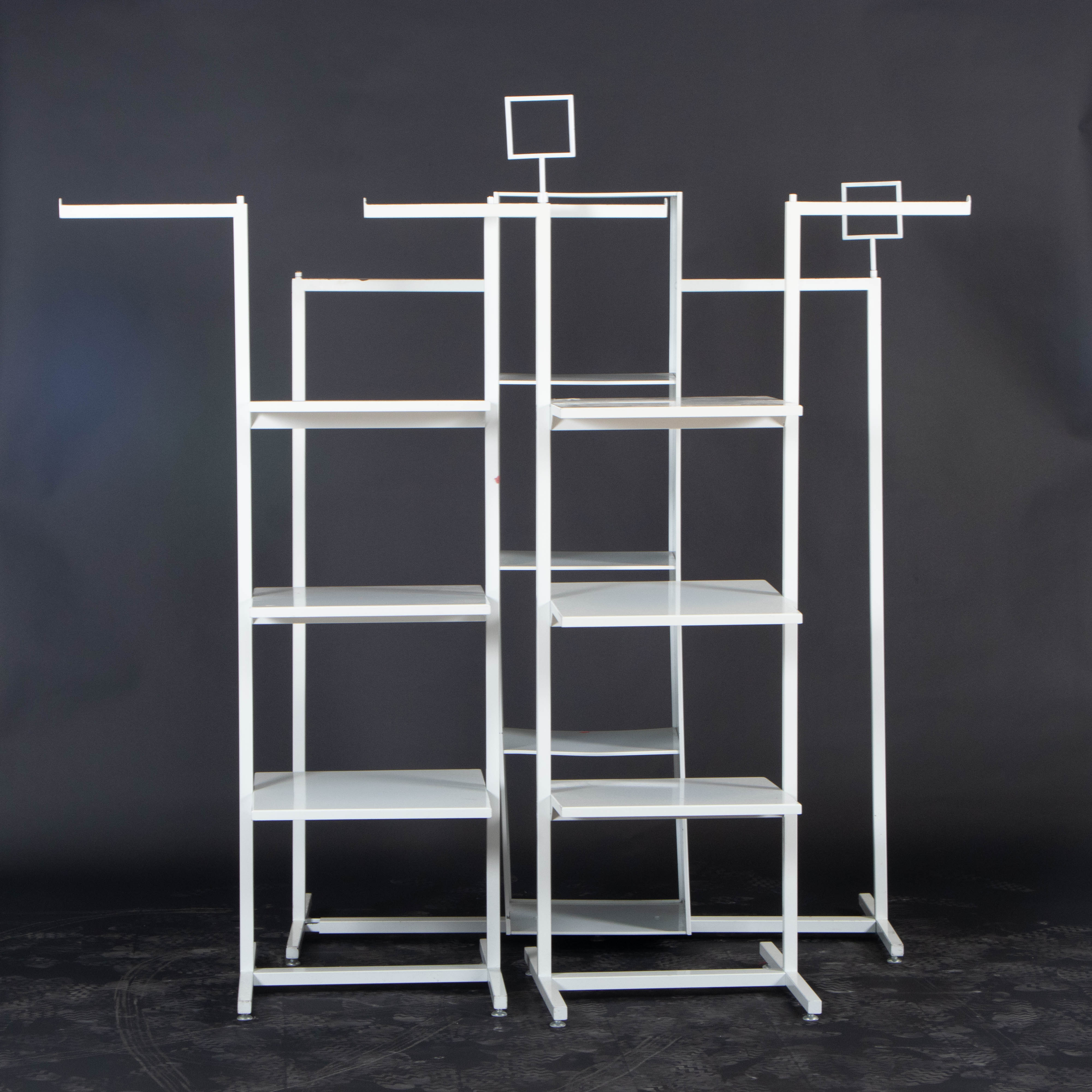White-Finished Metal Garment and Accessory Display Racks and Shelves | EBTH