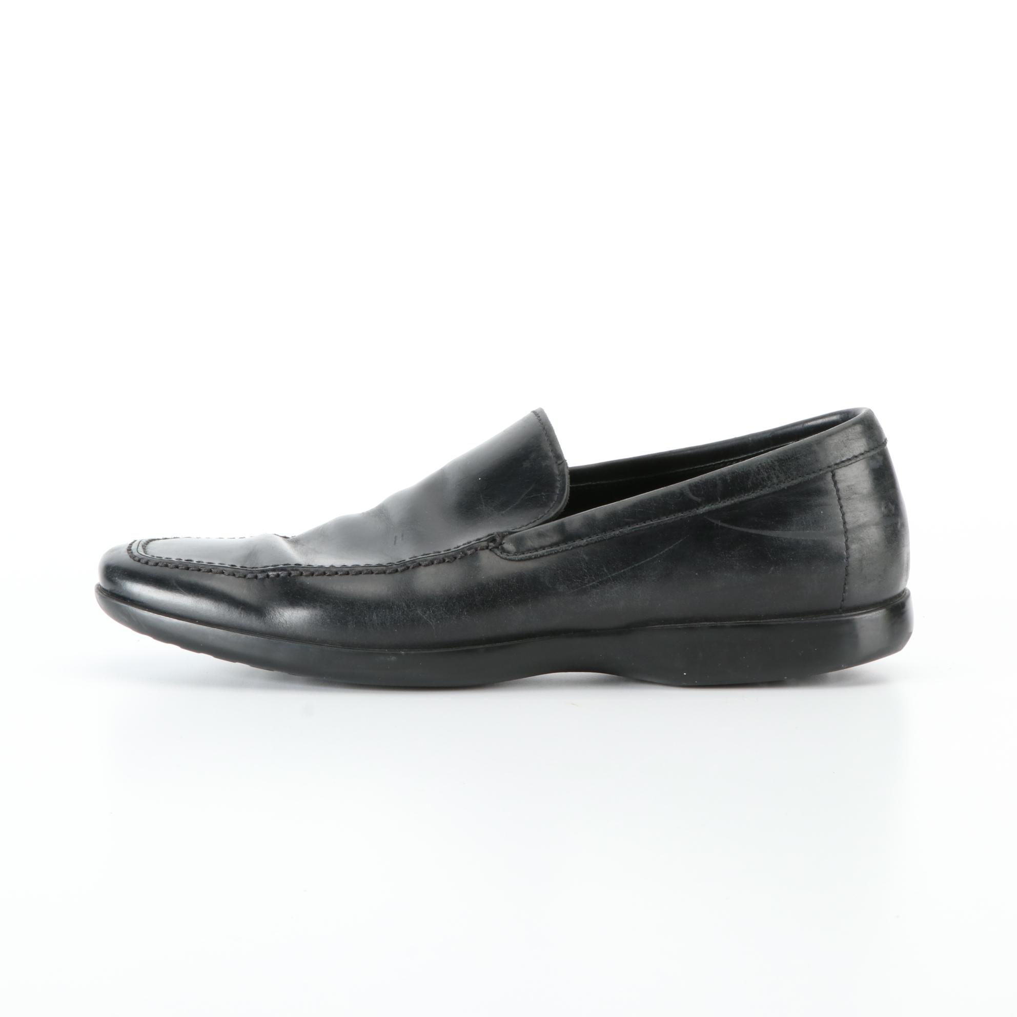 Men's Prada Sport Loafers in Black Leather