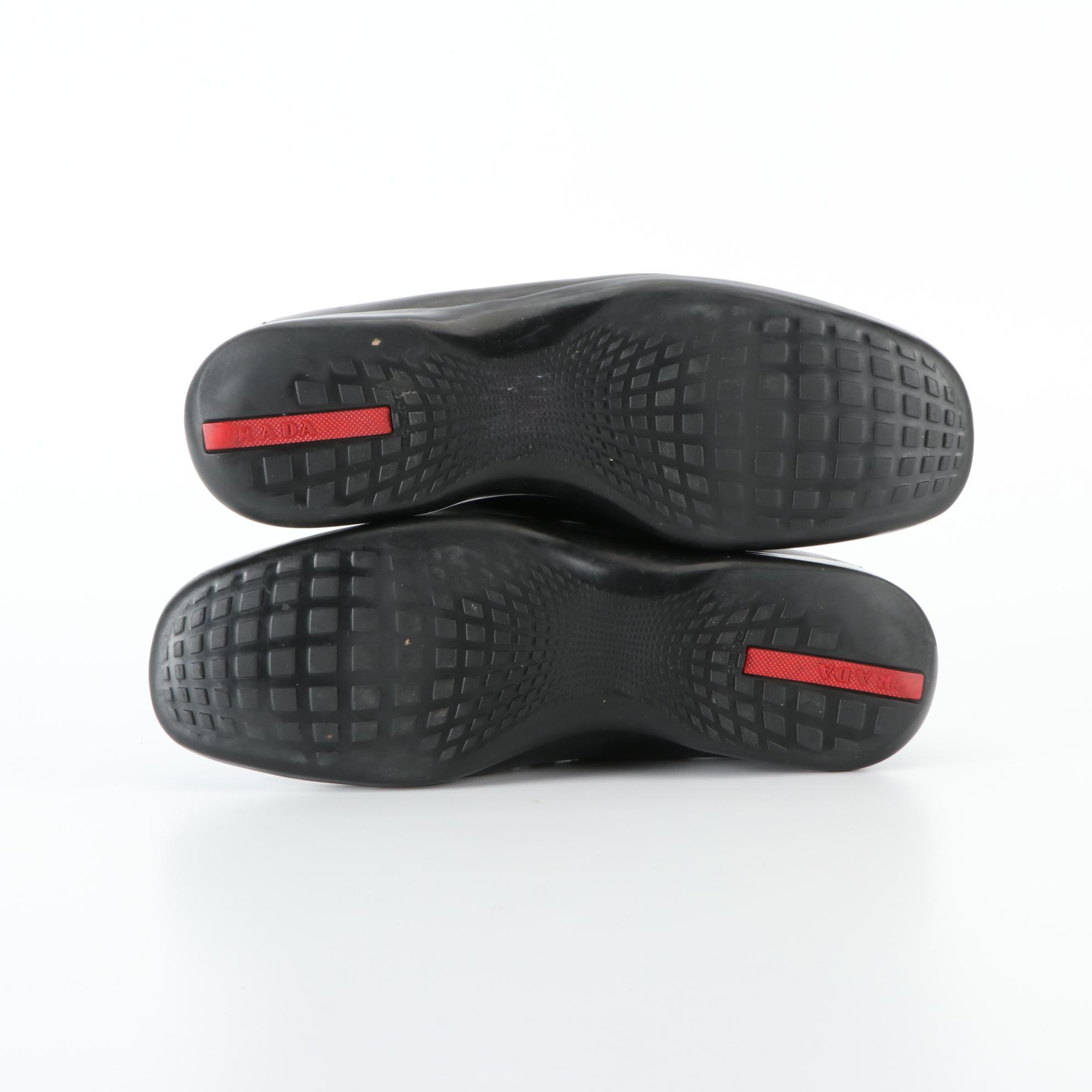 Men's Prada Sport Loafers in Black Leather