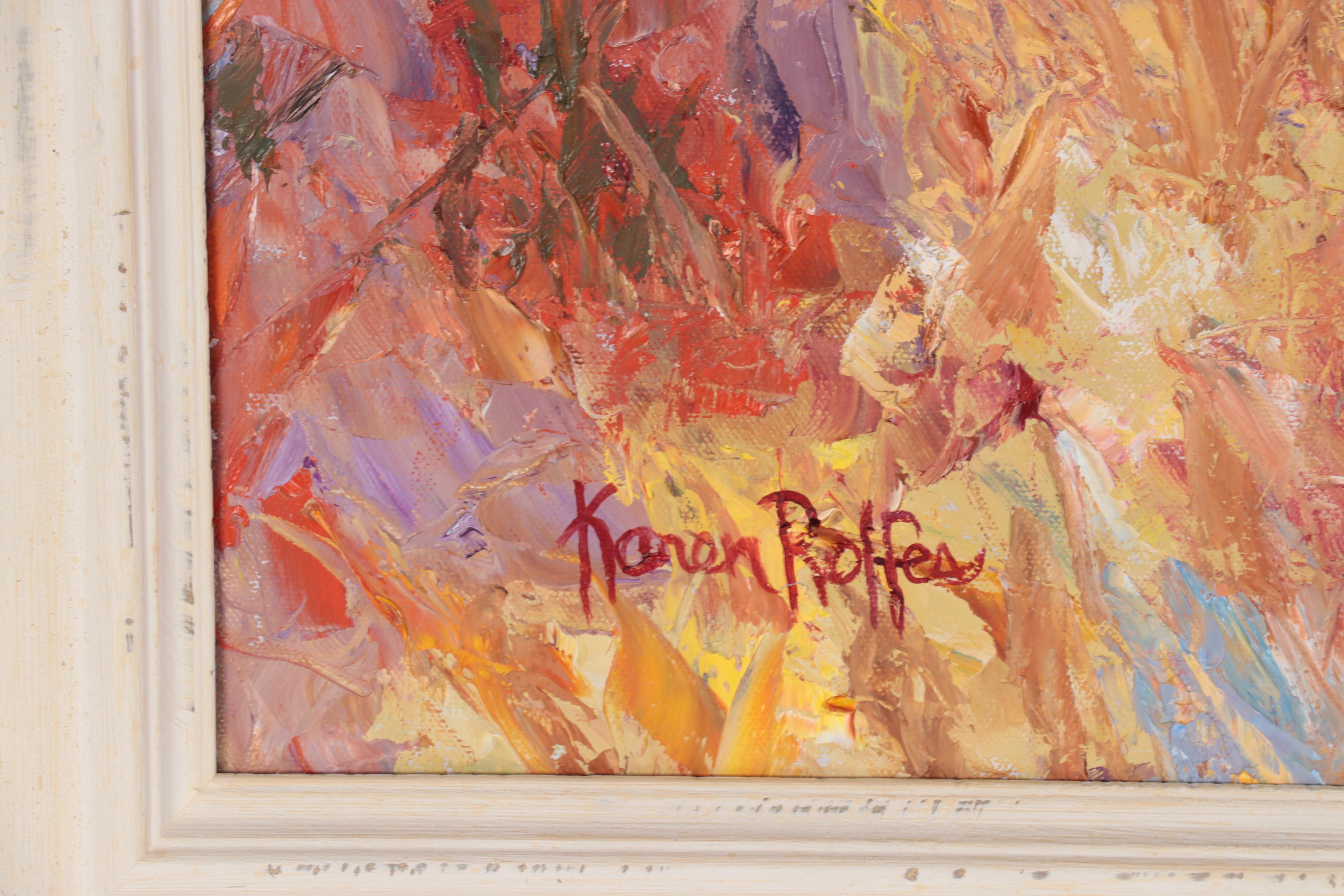 Karen Rolfes Large-Scale Impasto Oil Painting of Forest, Late 20th Century