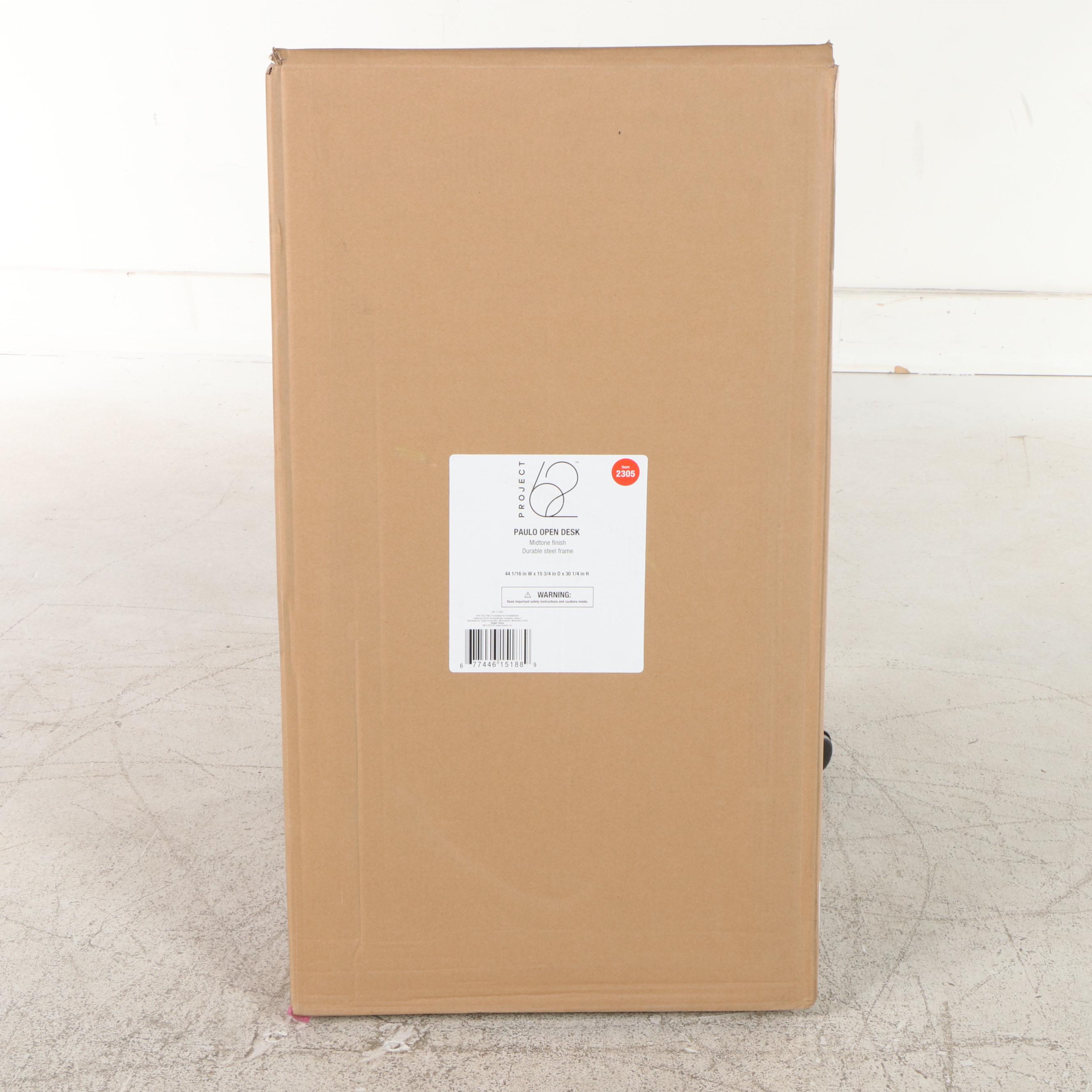 Project 62 Paulo Metal and Wood Finish Open Desk