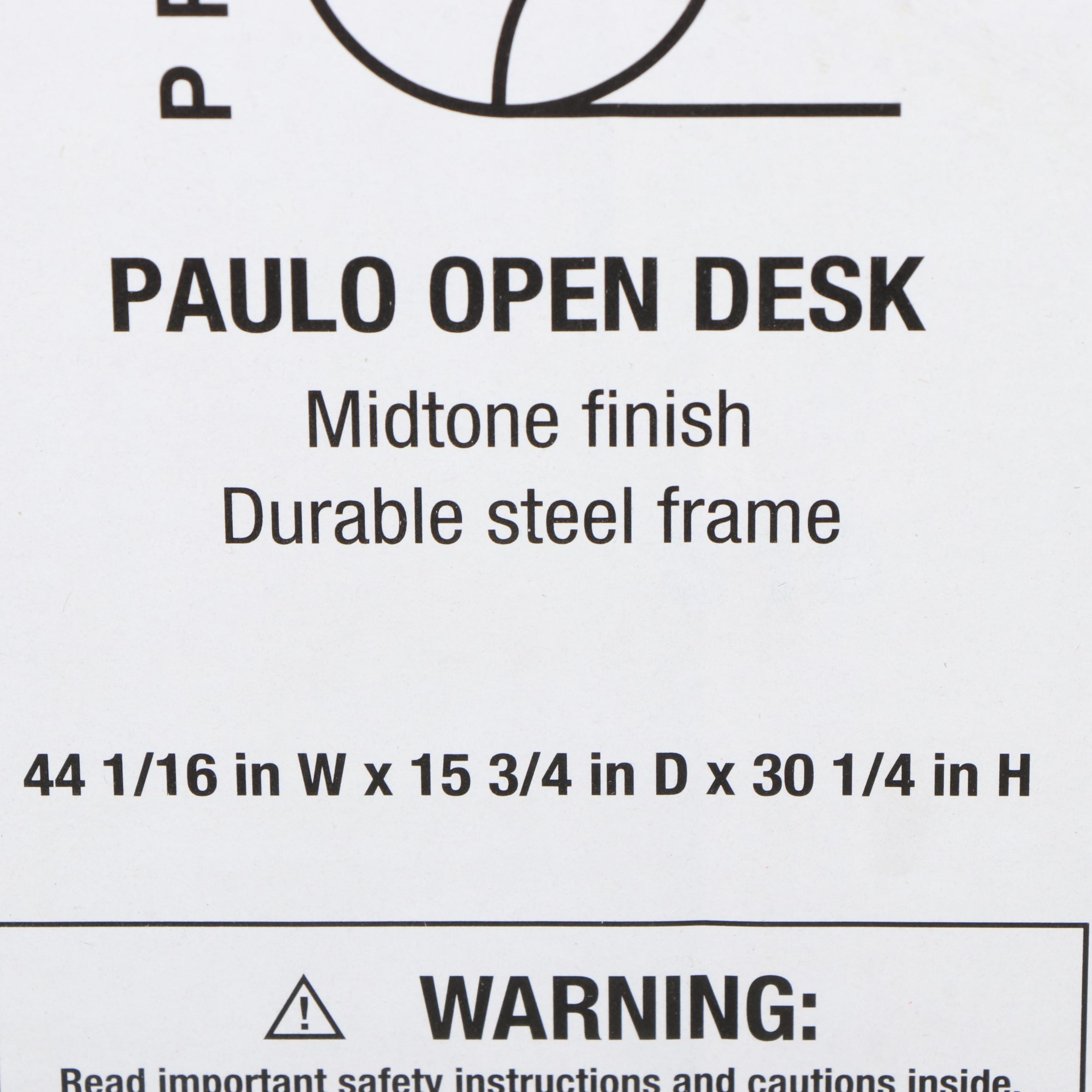 Project 62 Paulo Metal and Wood Finish Open Desk