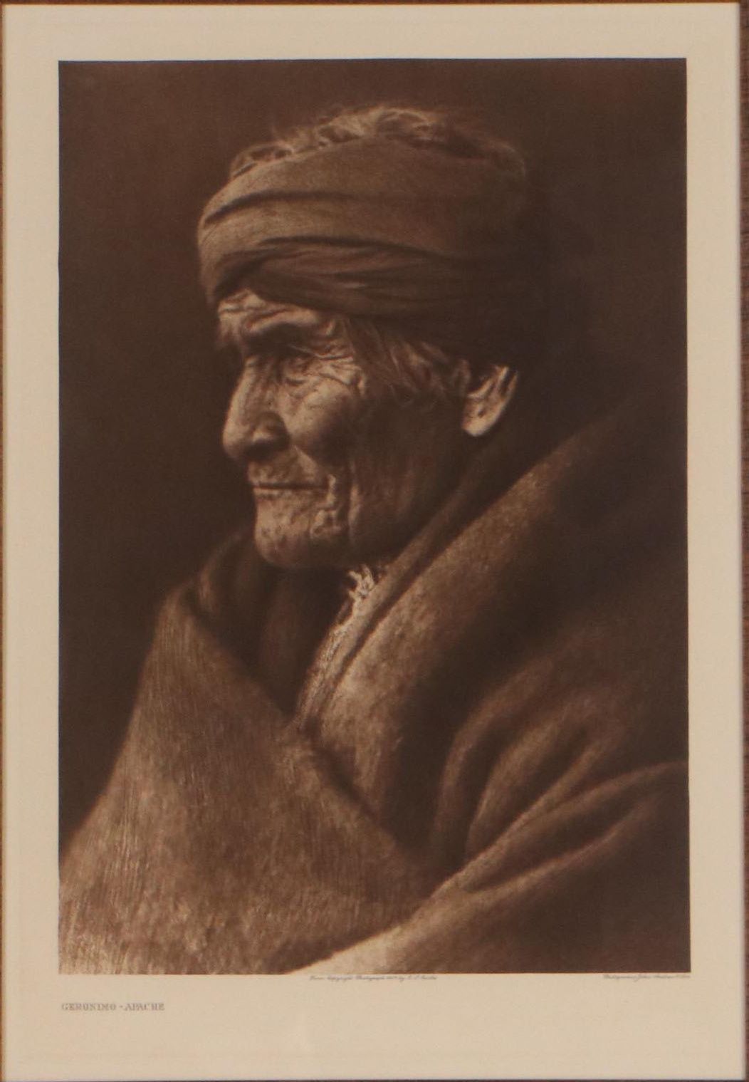 Photogravure After Edward S. Curtis "Geronimo - Apache"