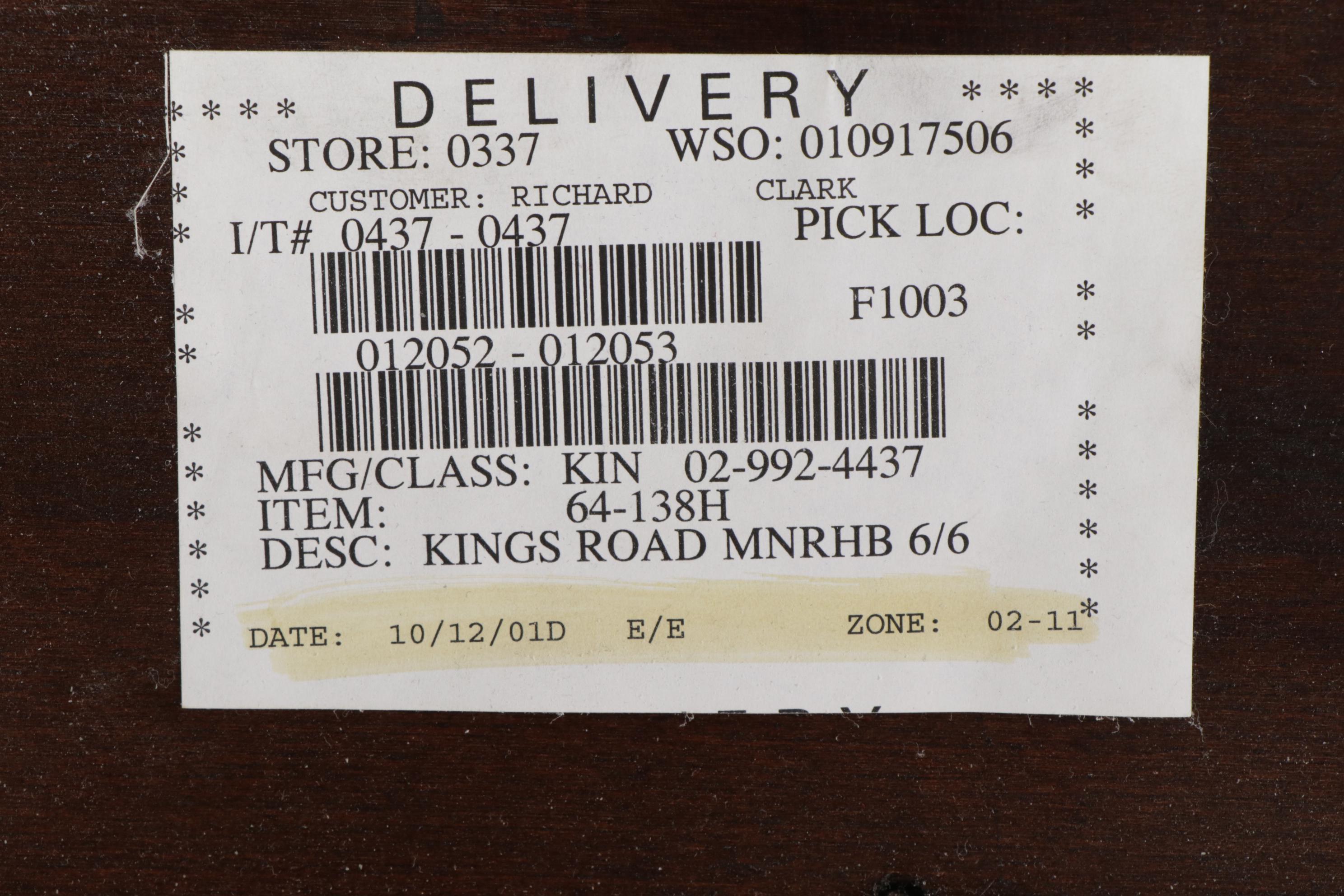 Kincaid Furniture "Kings Road Collection" Cherry King Size Four-Post Bed