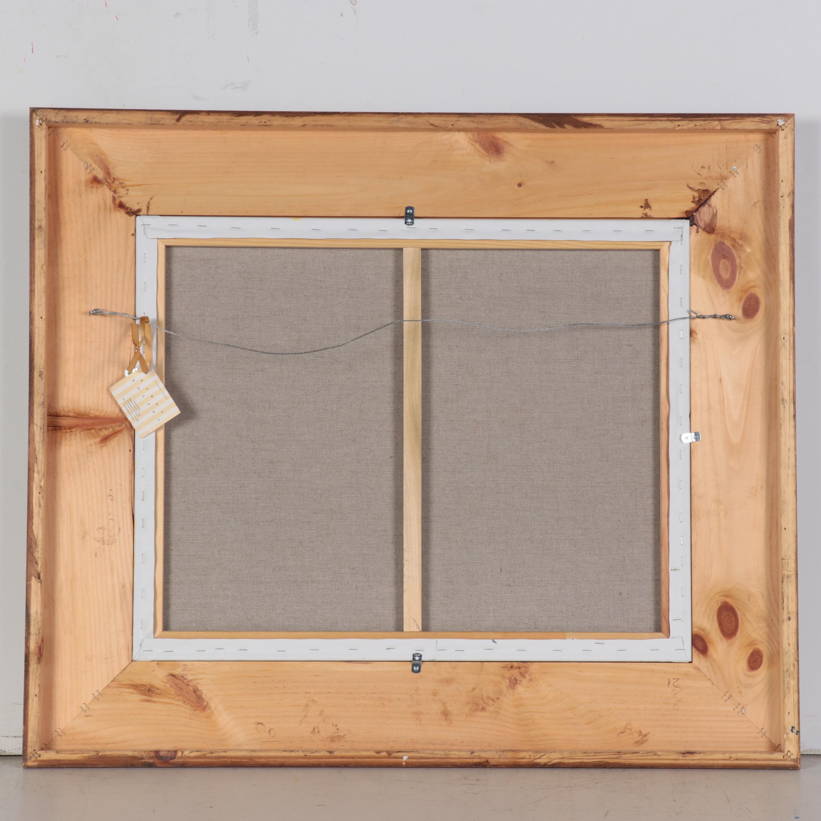 Karen Rolfes Impasto Oil Painting of Floral Still Life, Late 20th Century