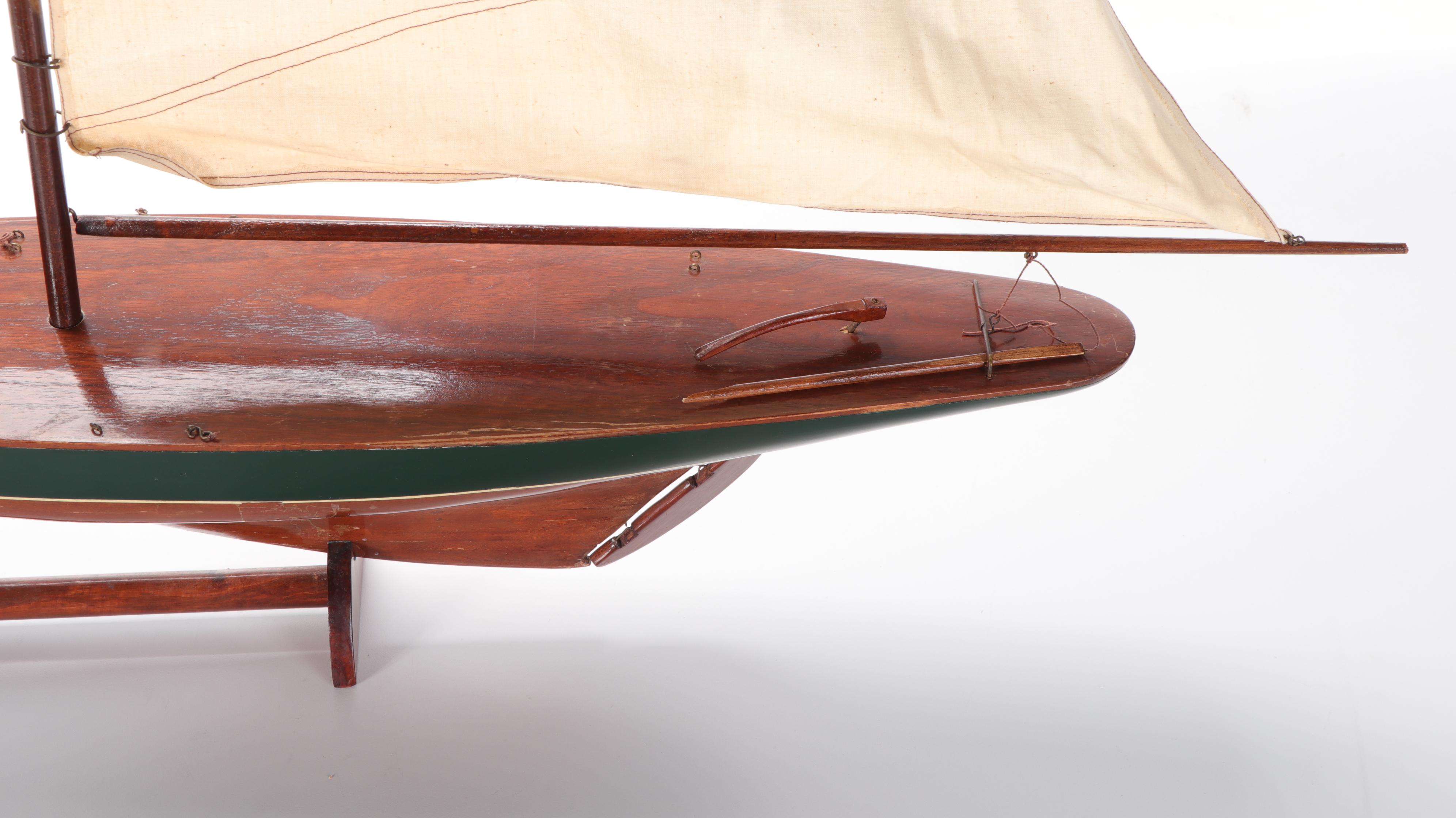 Handcrafted Wooden Model Sailboat