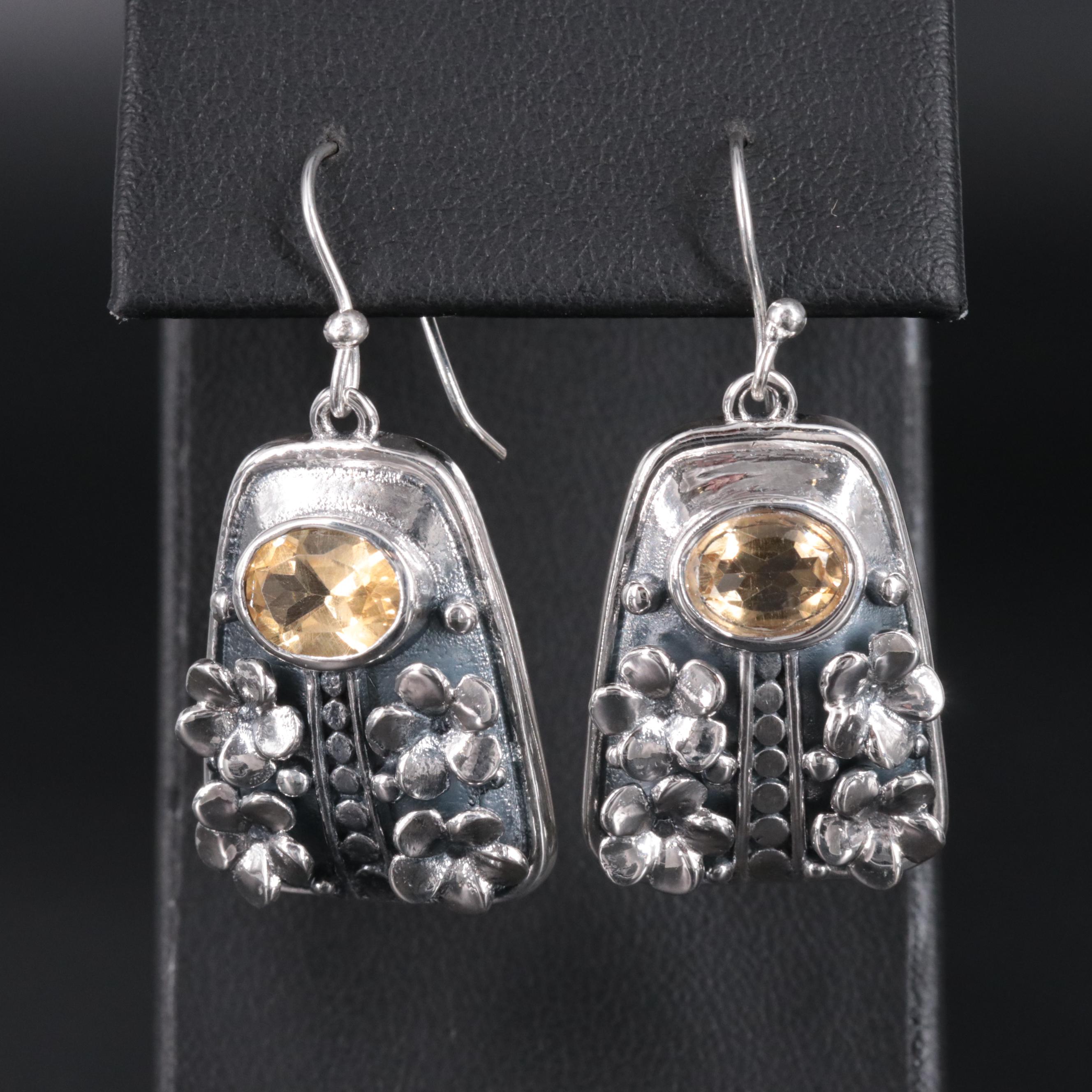 Sterling Silver Gemstone Earrings