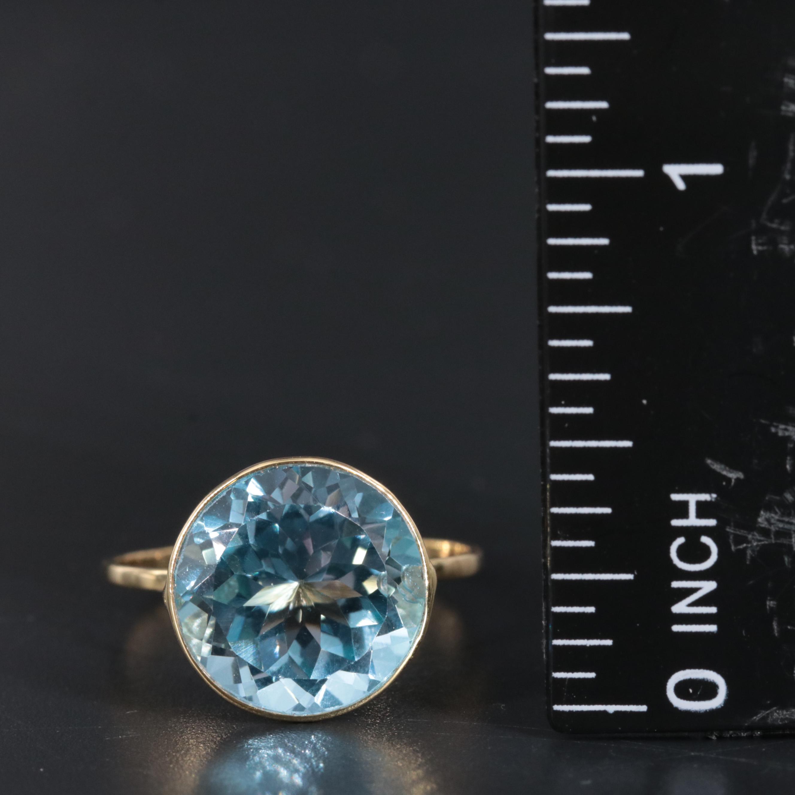 14K Blue Topaz Ring