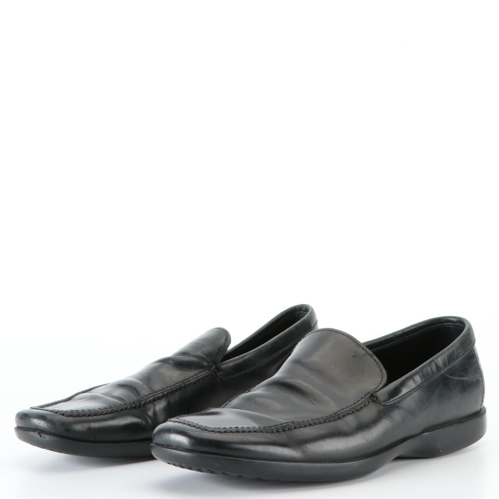 Men's Prada Sport Loafers in Black Leather