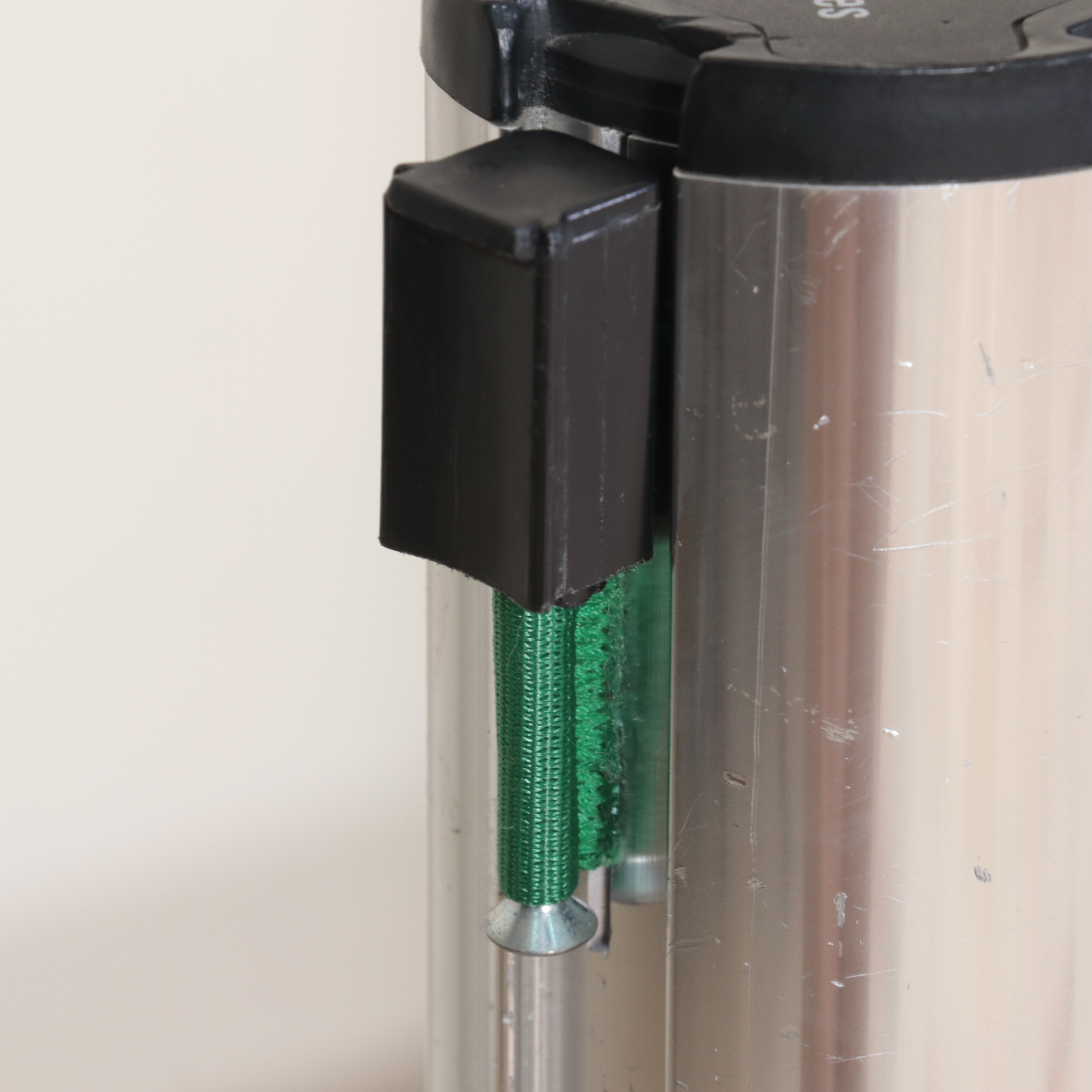 Beltrac Retractable Belt Stanchions with Green and Black Belts