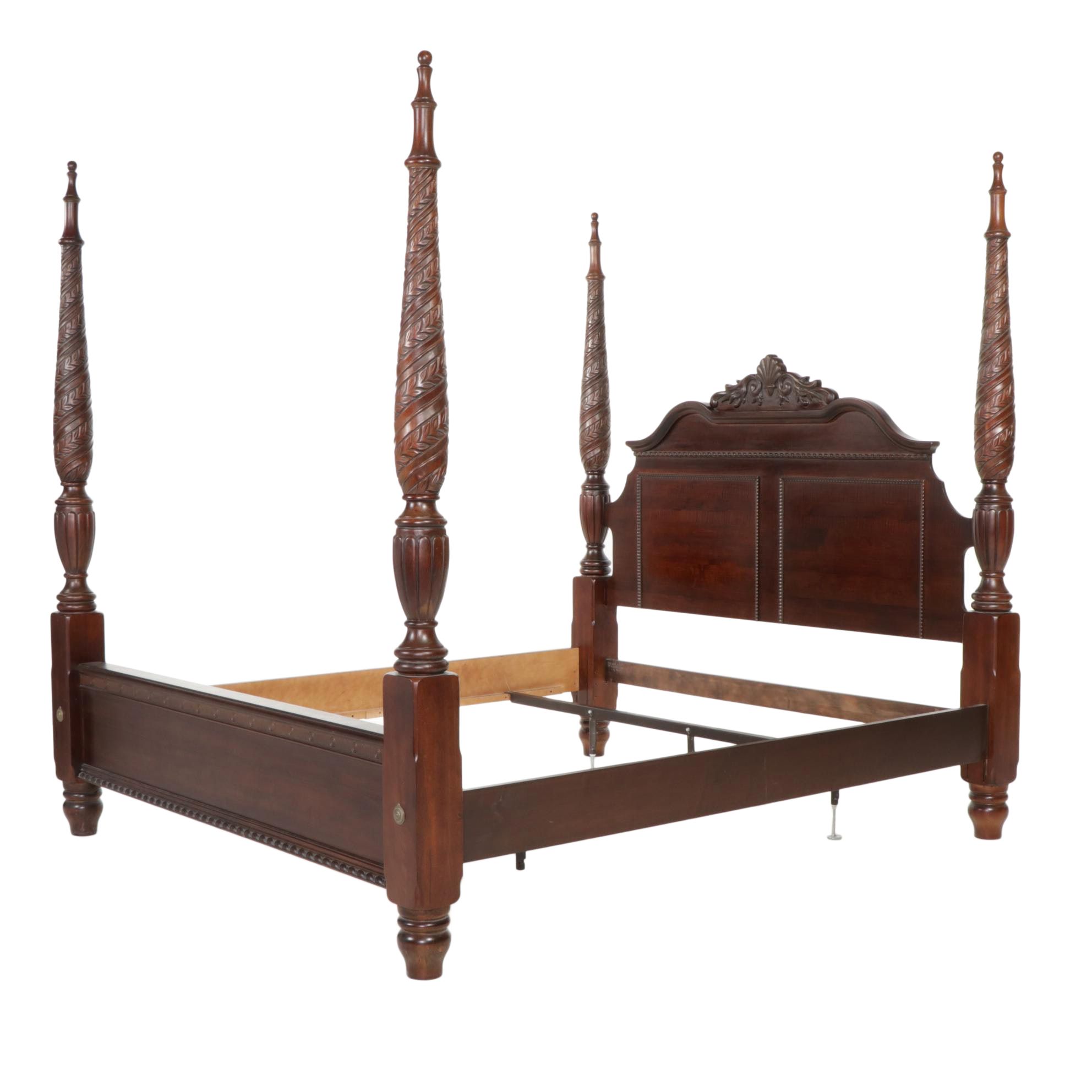 Kincaid Furniture "Kings Road Collection" Cherry King Size Four-Post Bed