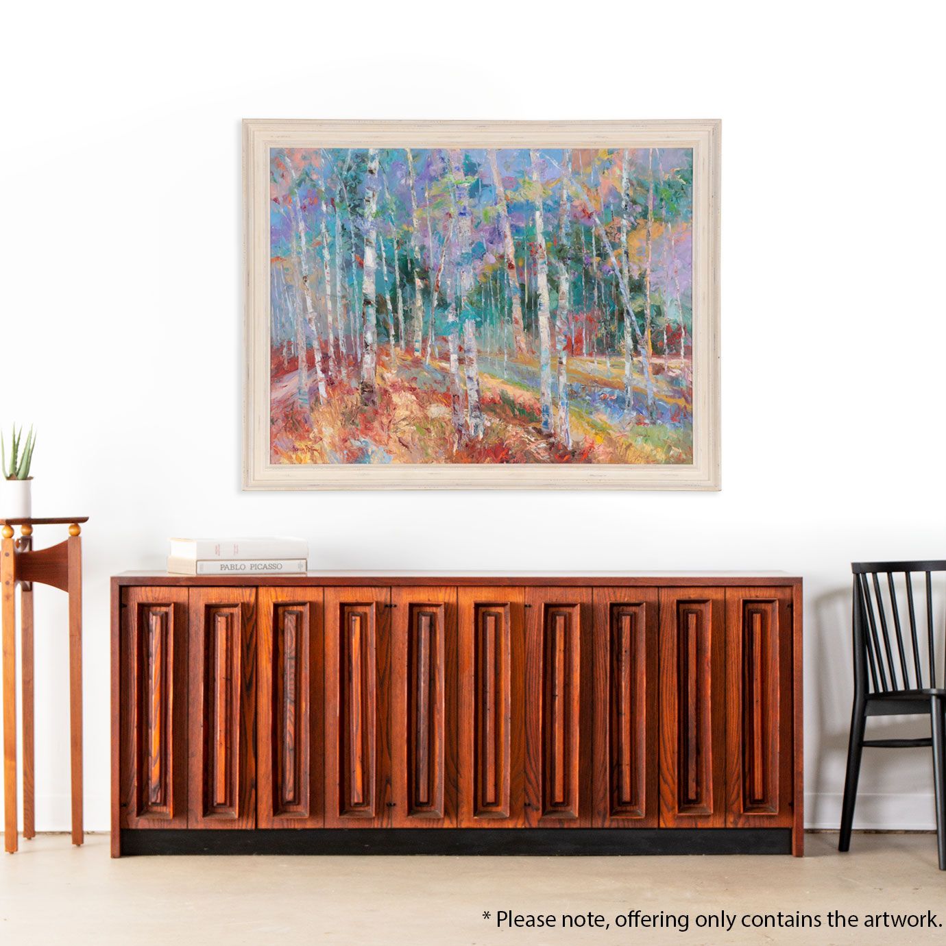 Karen Rolfes Large-Scale Impasto Oil Painting of Forest, Late 20th Century