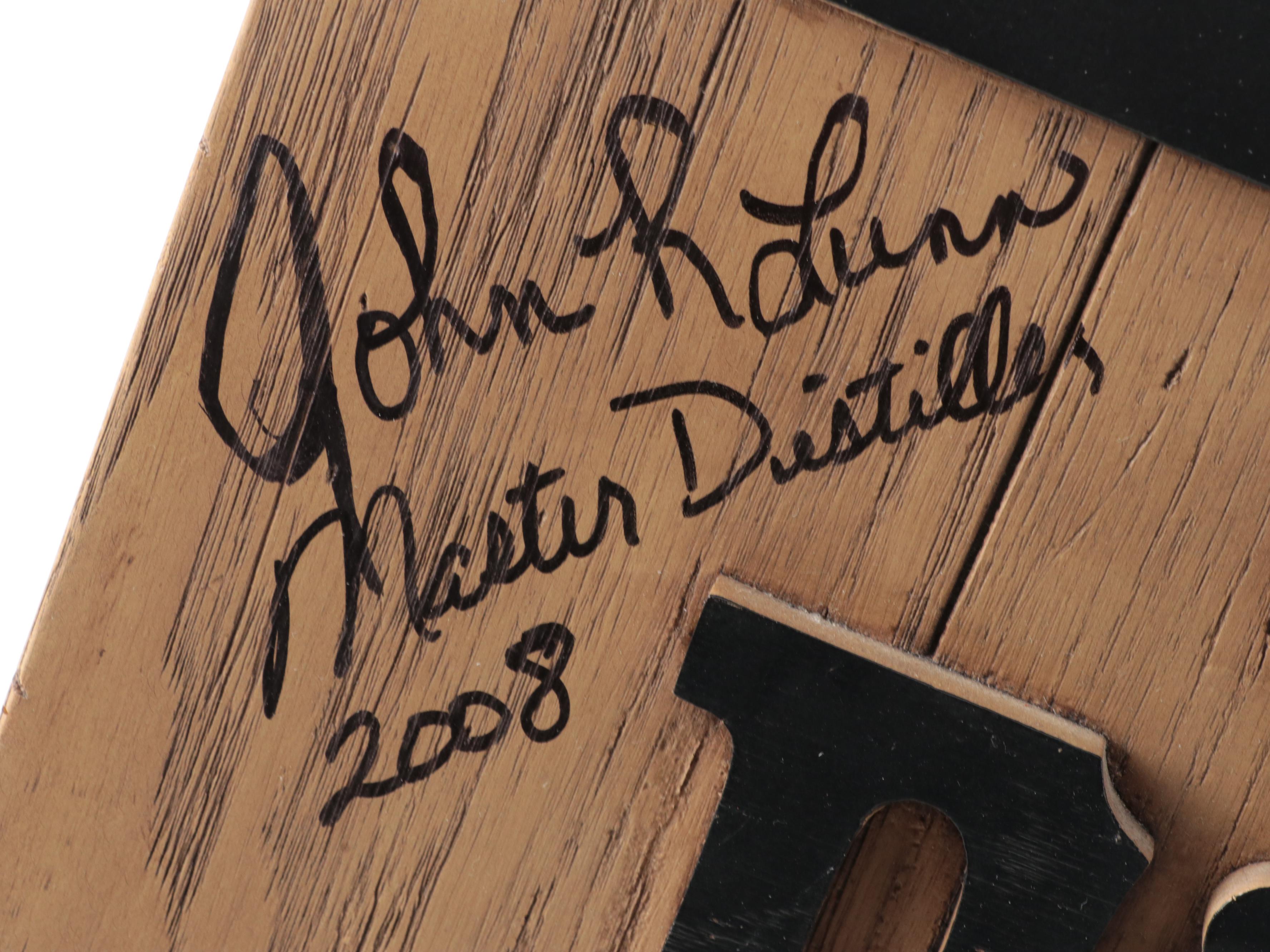 George Dickel Whisky Master Distillers Signed 110th Anniversary Wall Sign