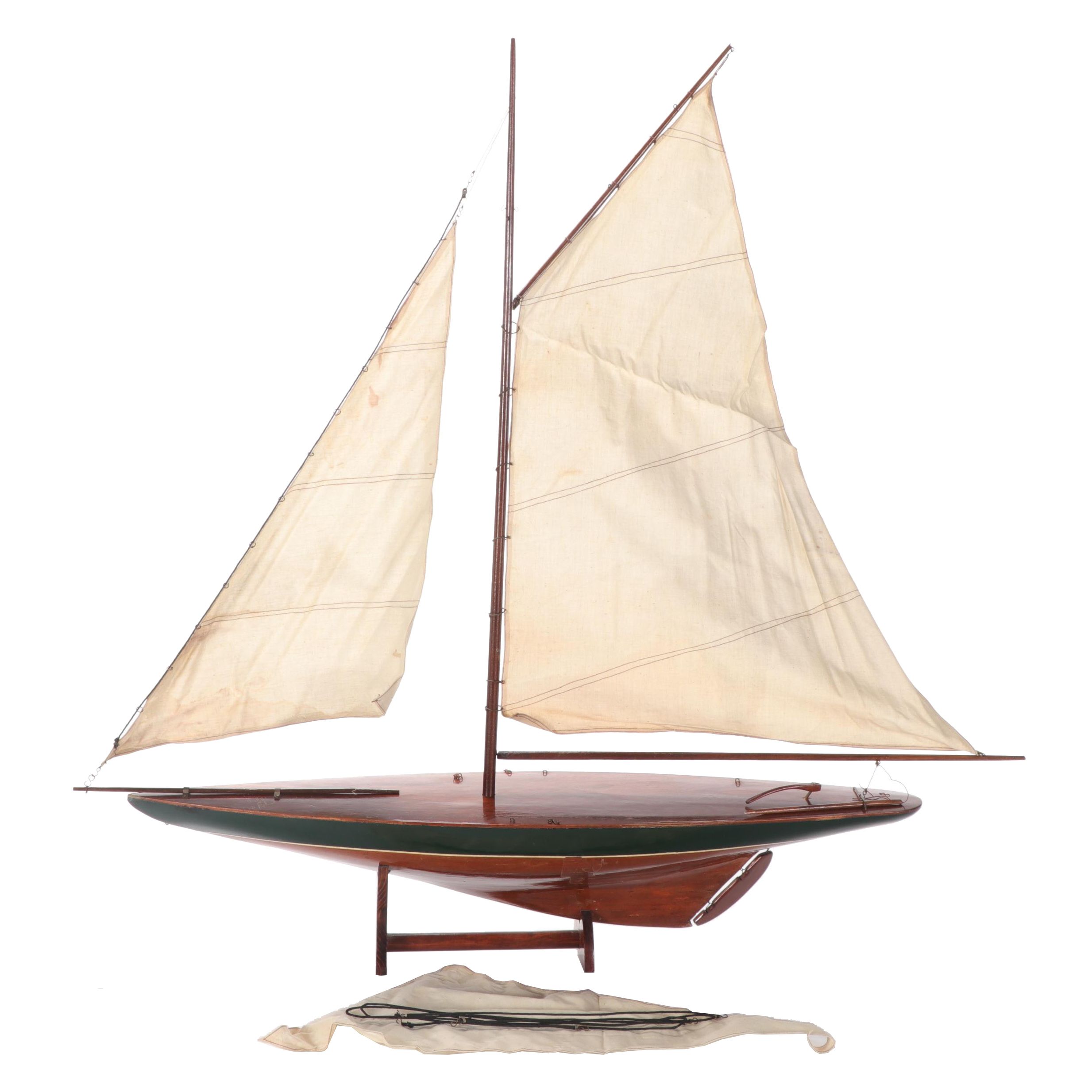 Handcrafted Wooden Model Sailboat