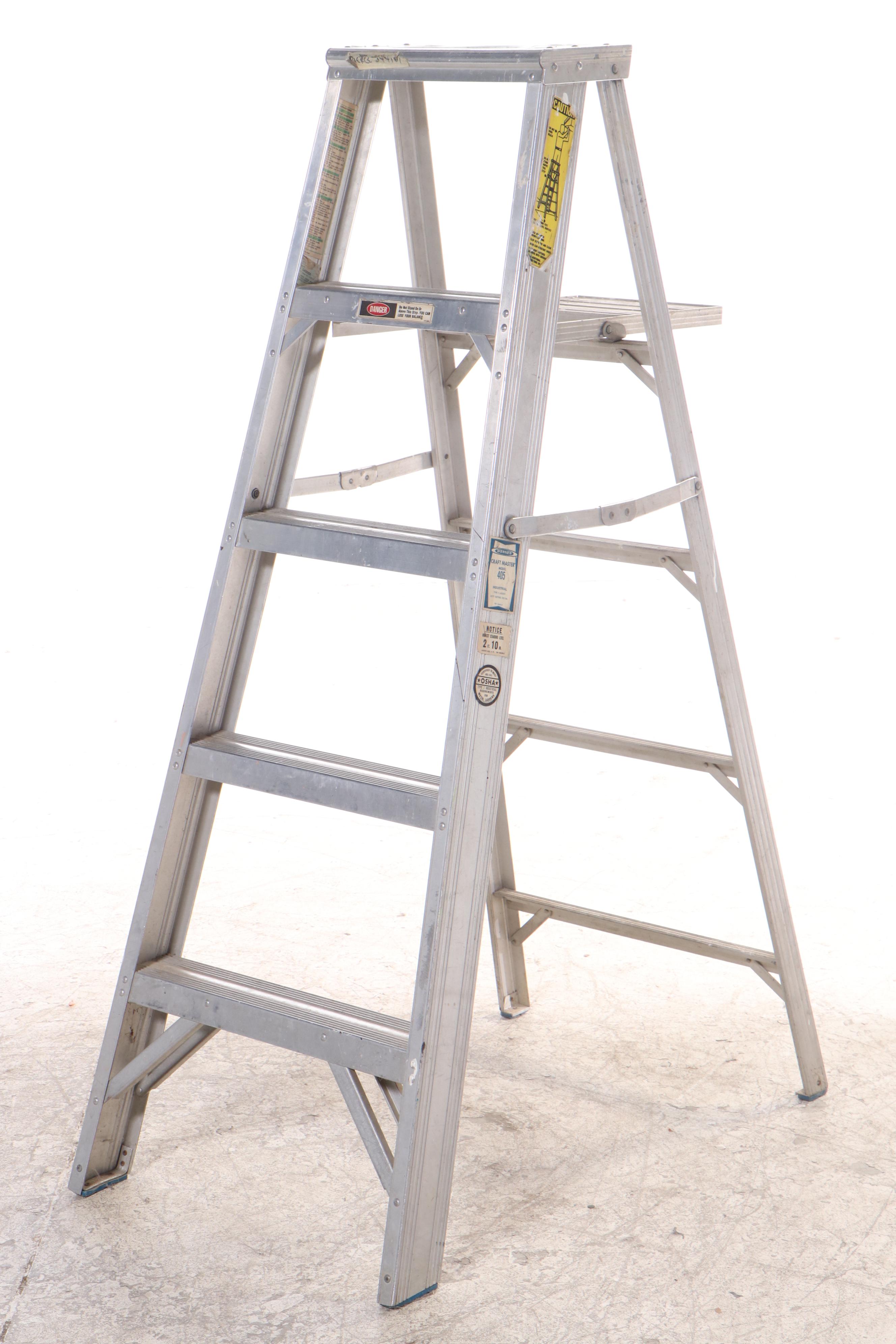 Louisville Ladder Co, Werner Craft Master Aluminum and Fiberglass Step Ladders