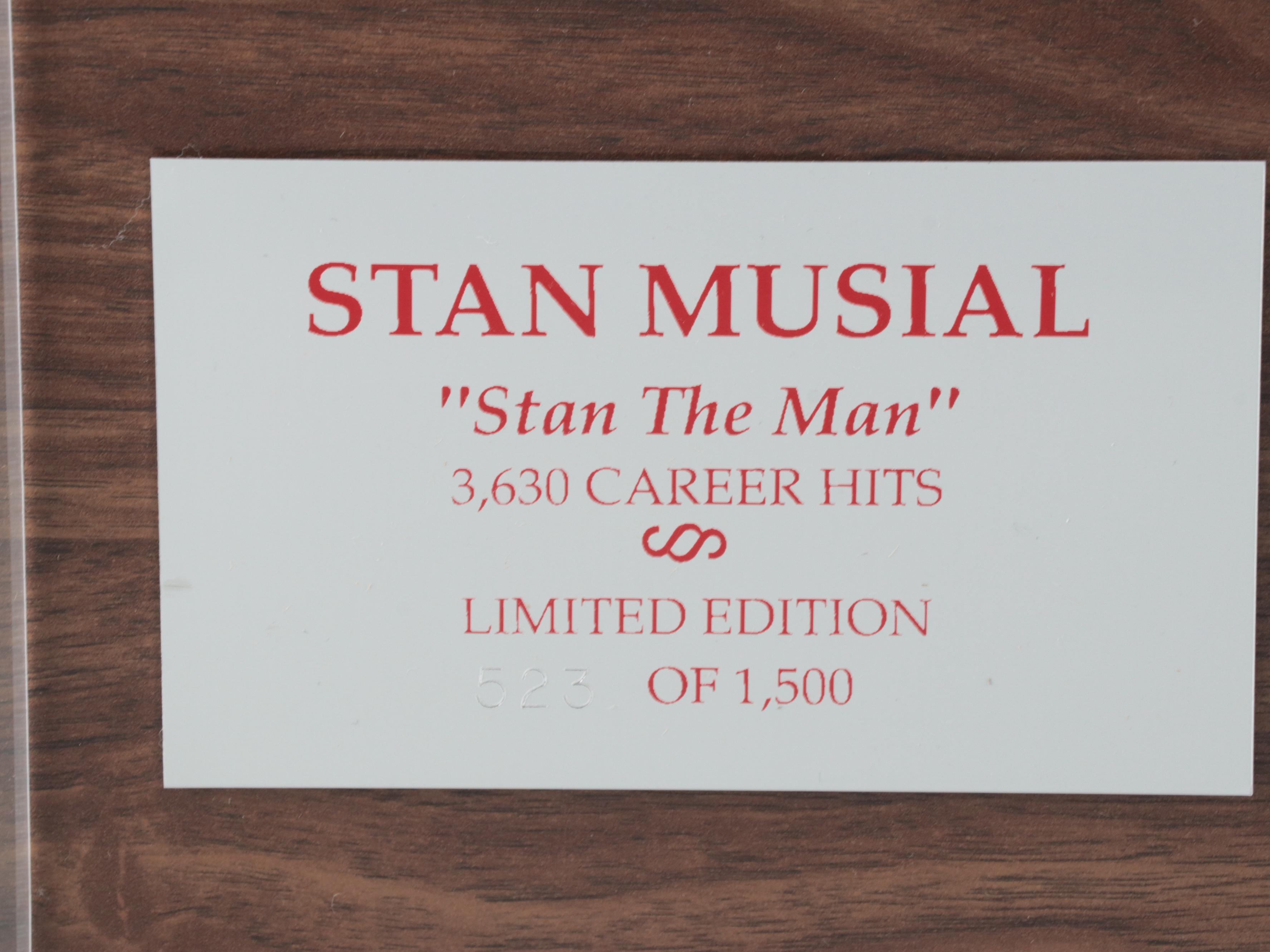 St. Louis Cardinals Stan Musial Signed "3000 Hit Club" Limited Edition Plaque
